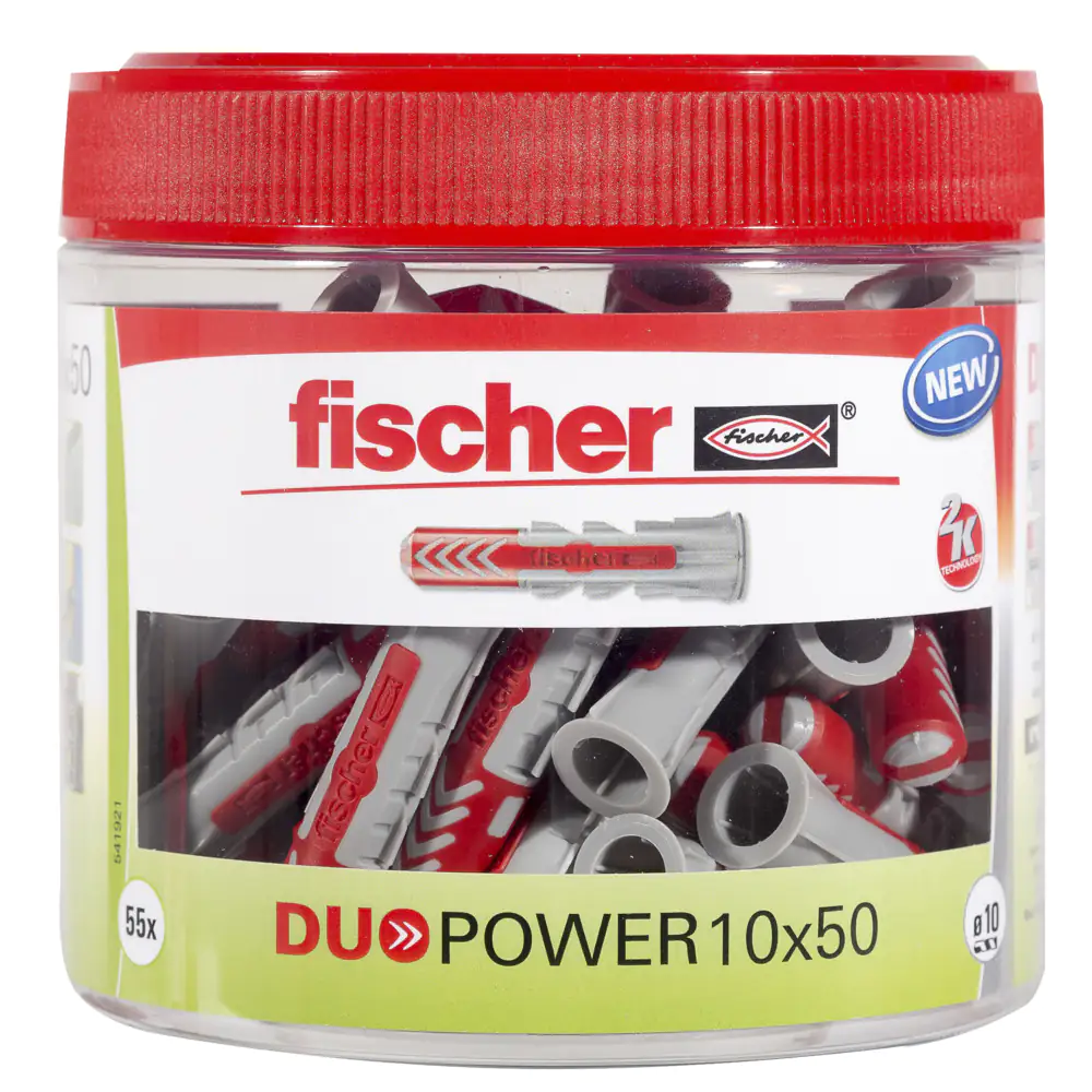 Fischer Dübel DuoPower 10.0 x 50 mm - 55 Stück Fischer Dübel DuoPower 10.0 x 50 mm - 55 Stück