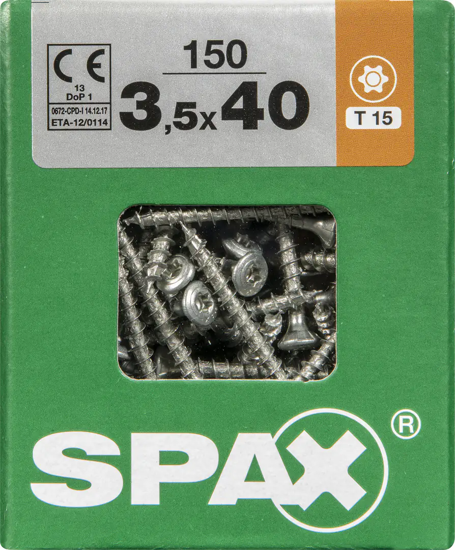 Spax Universalschrauben 3.5 x 40 mm TX 20 Linsenkopf - 150 Stk.