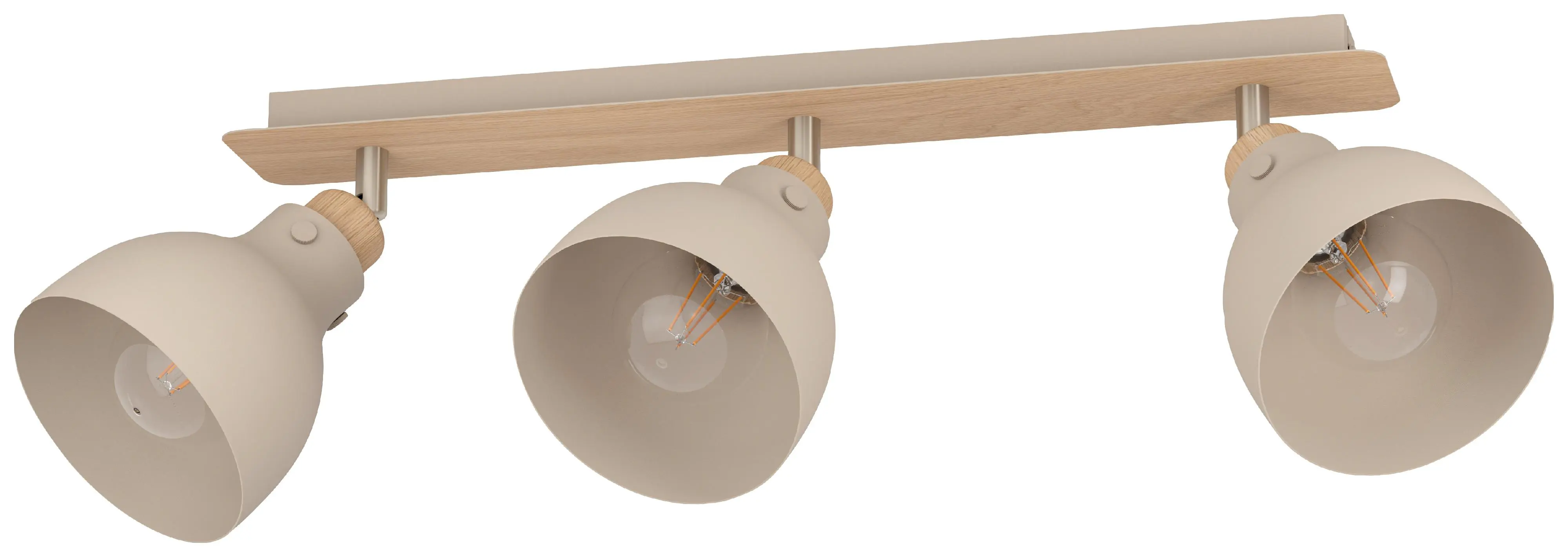 Eglo 3er Spot Arrecife sand Holzoptik 74,5 x 14,5 cm