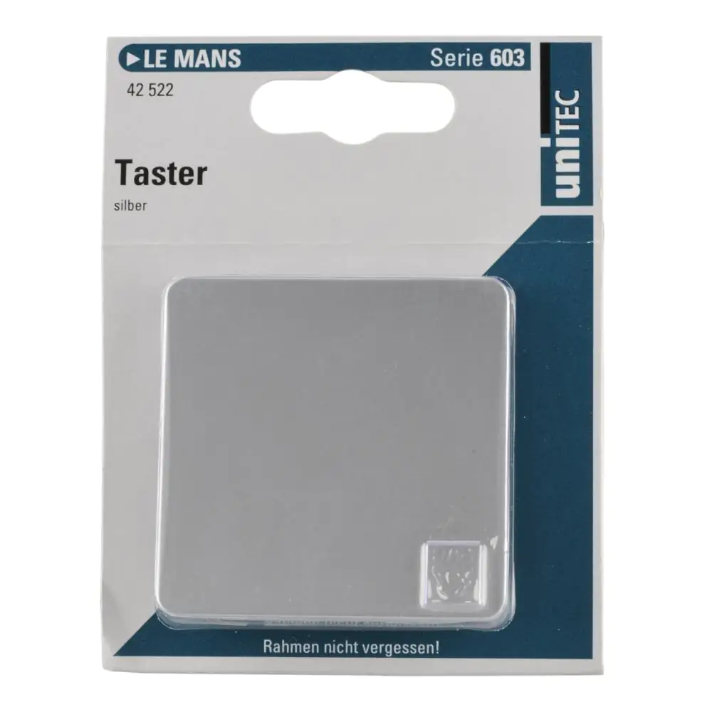Unitec Taster mit Wippe silber, Serie Le Mans