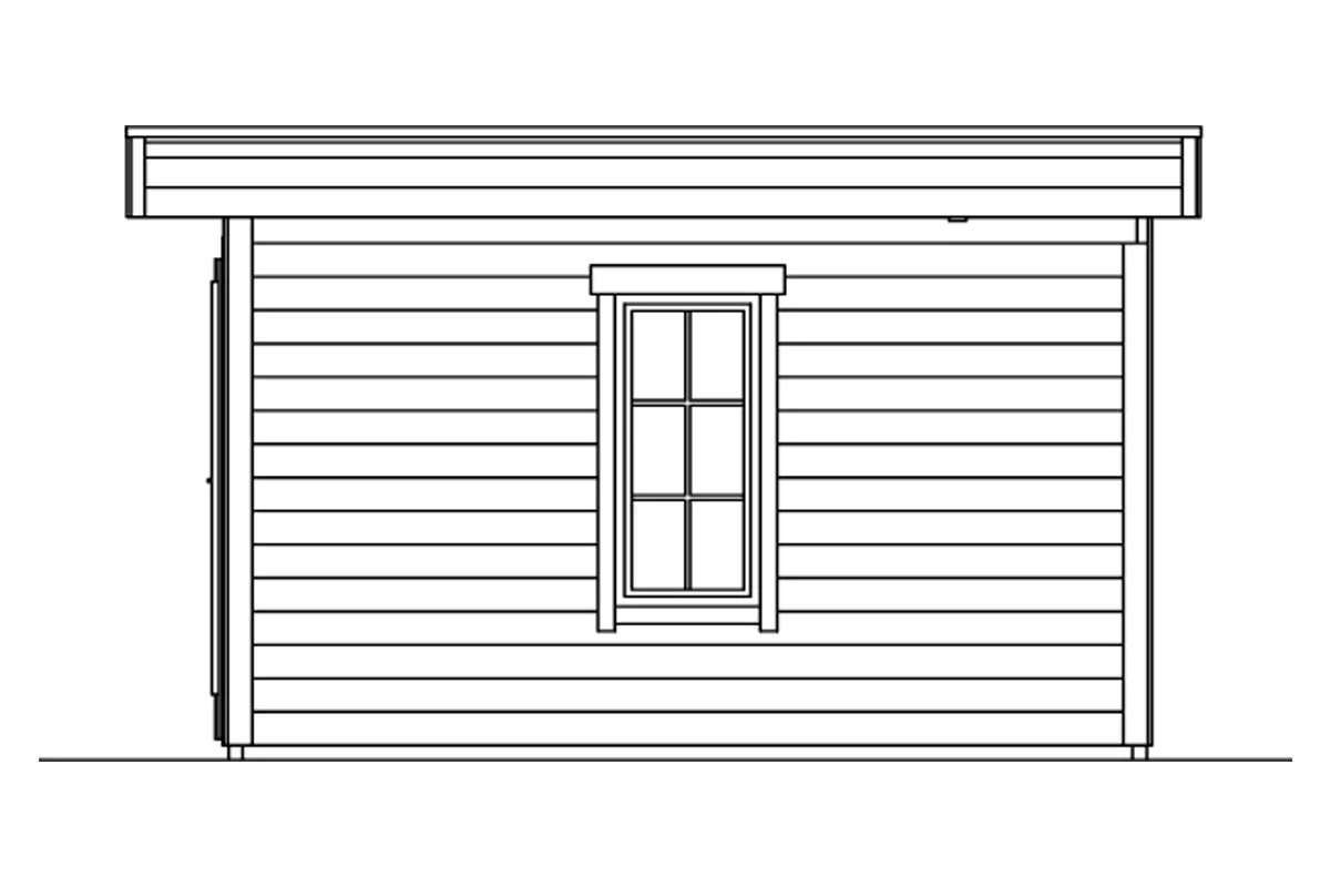 SKAN HOLZ Freizeithaus Basel 2 420 x 380 cm natur mit Fußboden