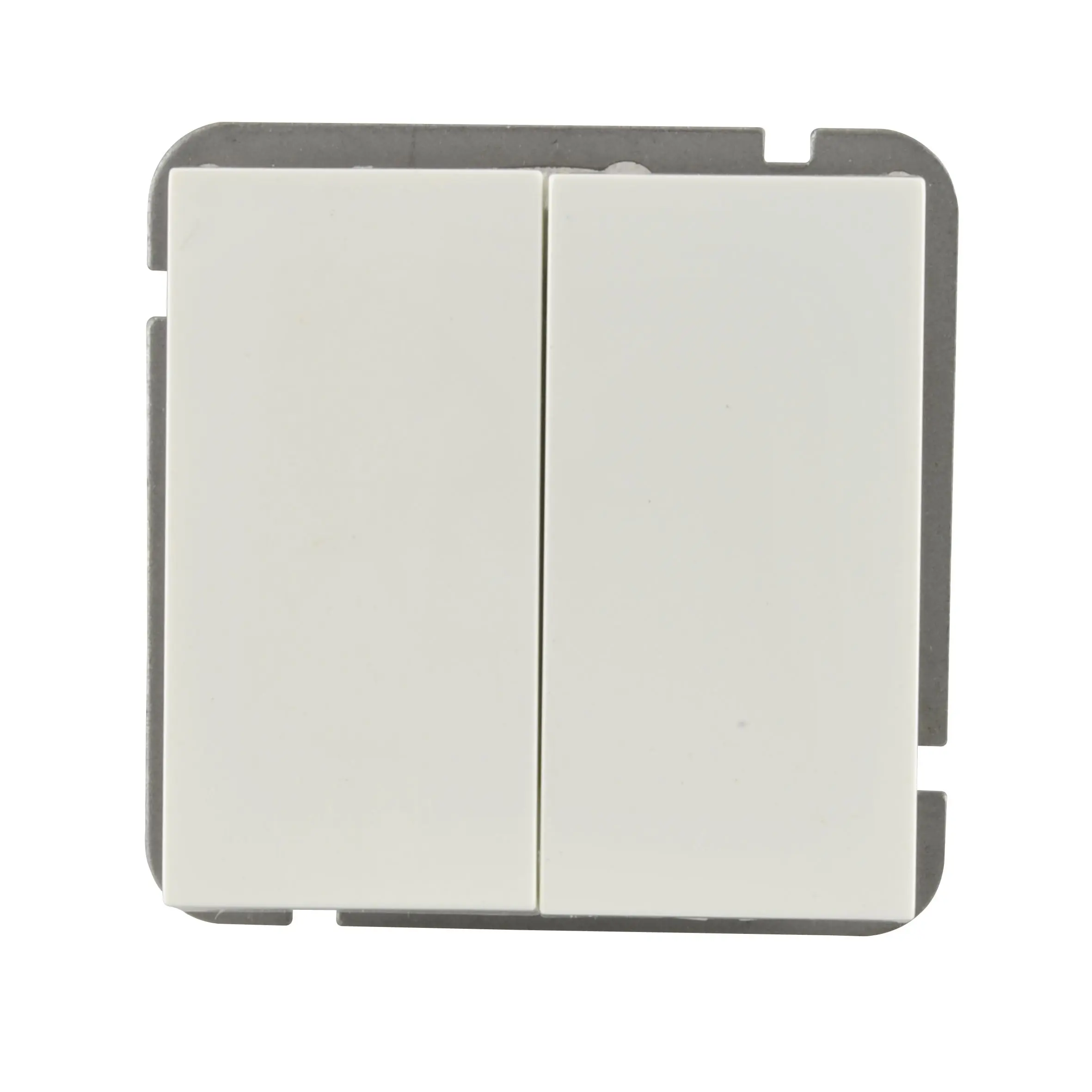 Unitec Doppel-Wechselschalter Valencia mit Wippe alpinweiß