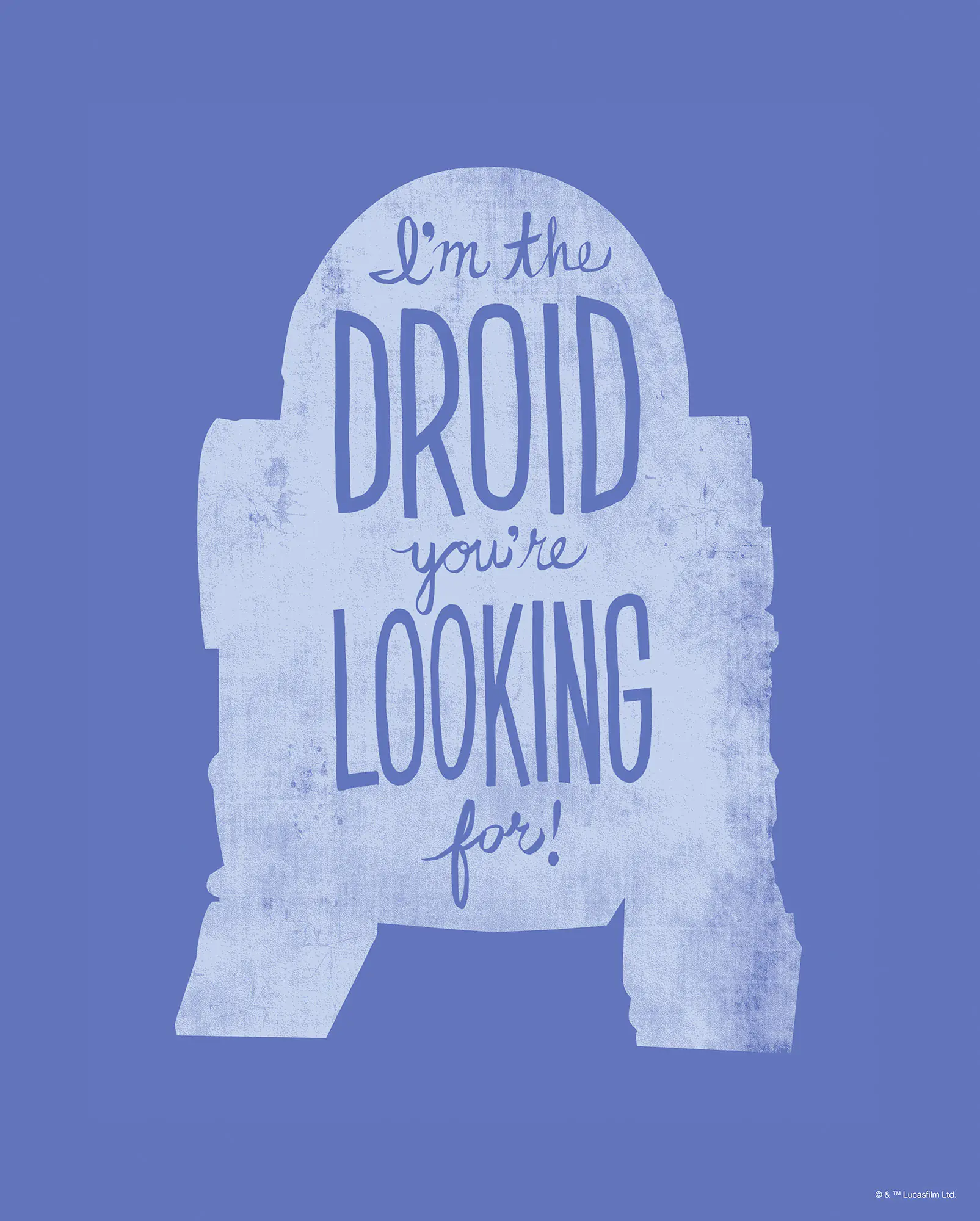 Komar Wandbild SW Silh Quotes R2D2 40 x 50 cm