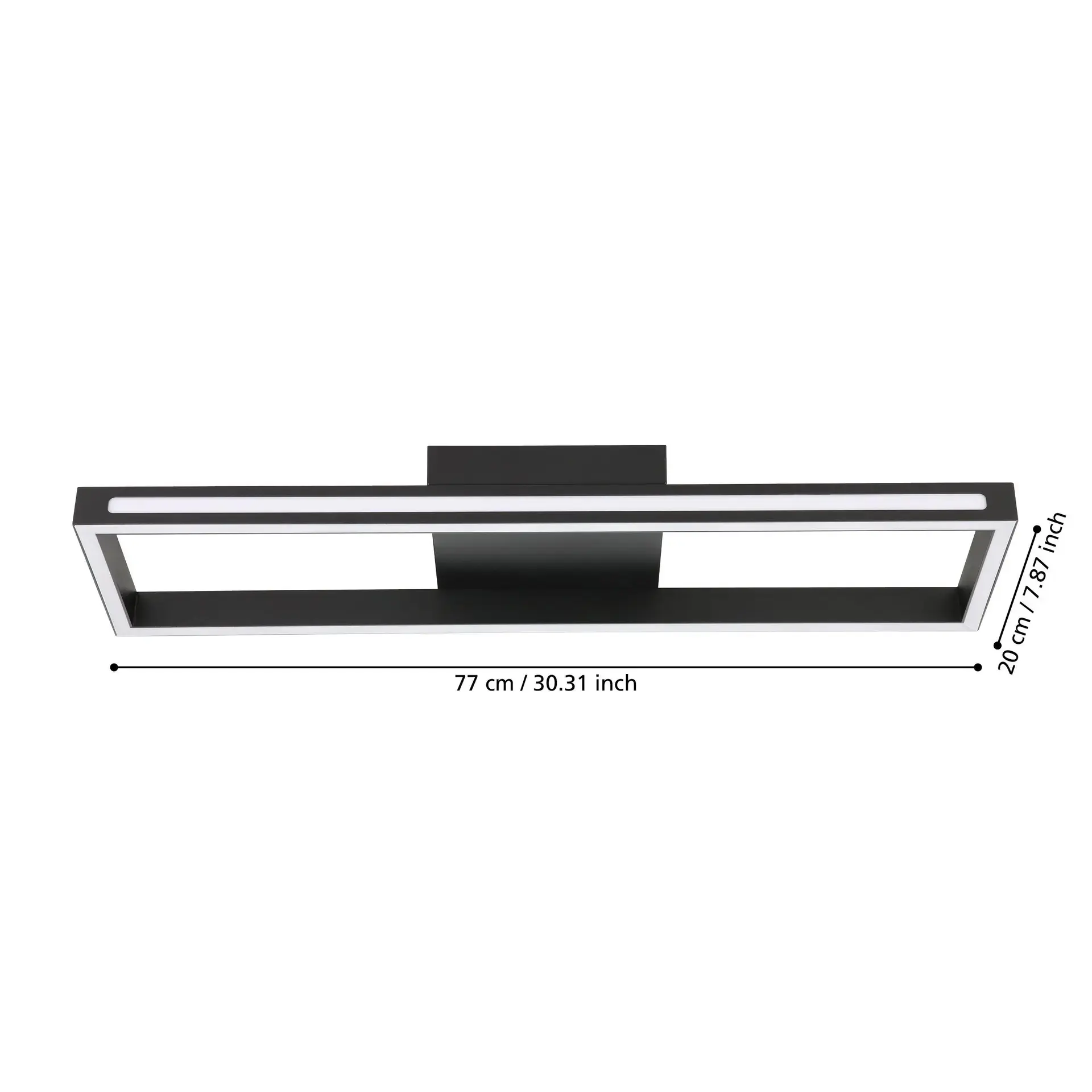 Eglo Connect LED Deckenleuchte Salvilanas-Z schwarz 77 x 20 cm