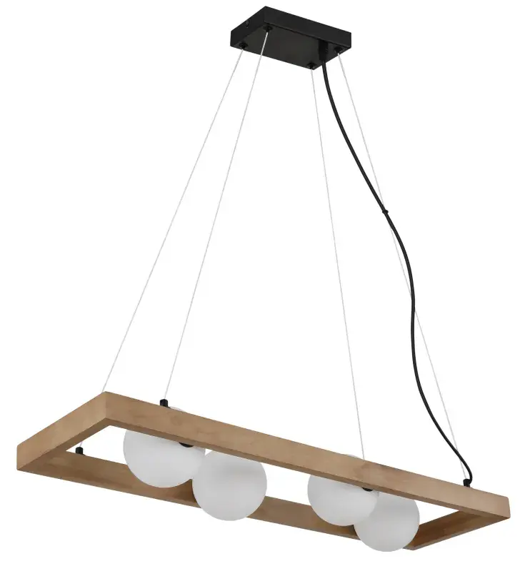 Globo Hängeleuchte Nanda 150 x 84 cm schwarz matt