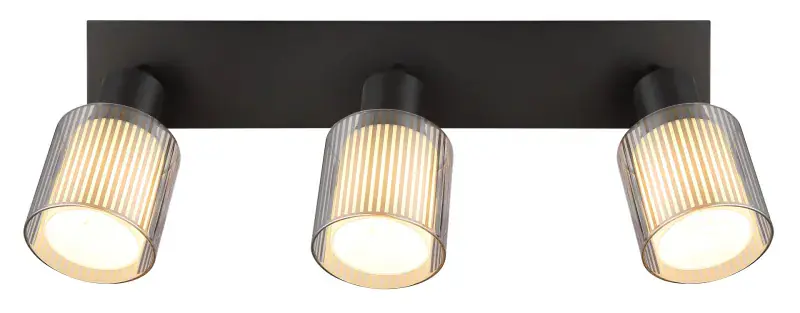 Globo Strahler Villegas 41 x 18,6 cm schwarz-chrom