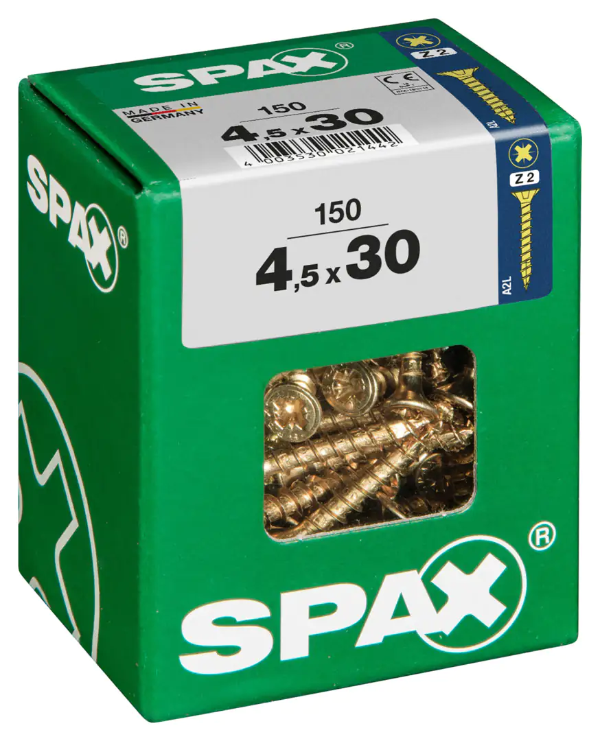 Spax Universalschrauben 4.5 x 30 mm PZ 2 - 150 Stk.