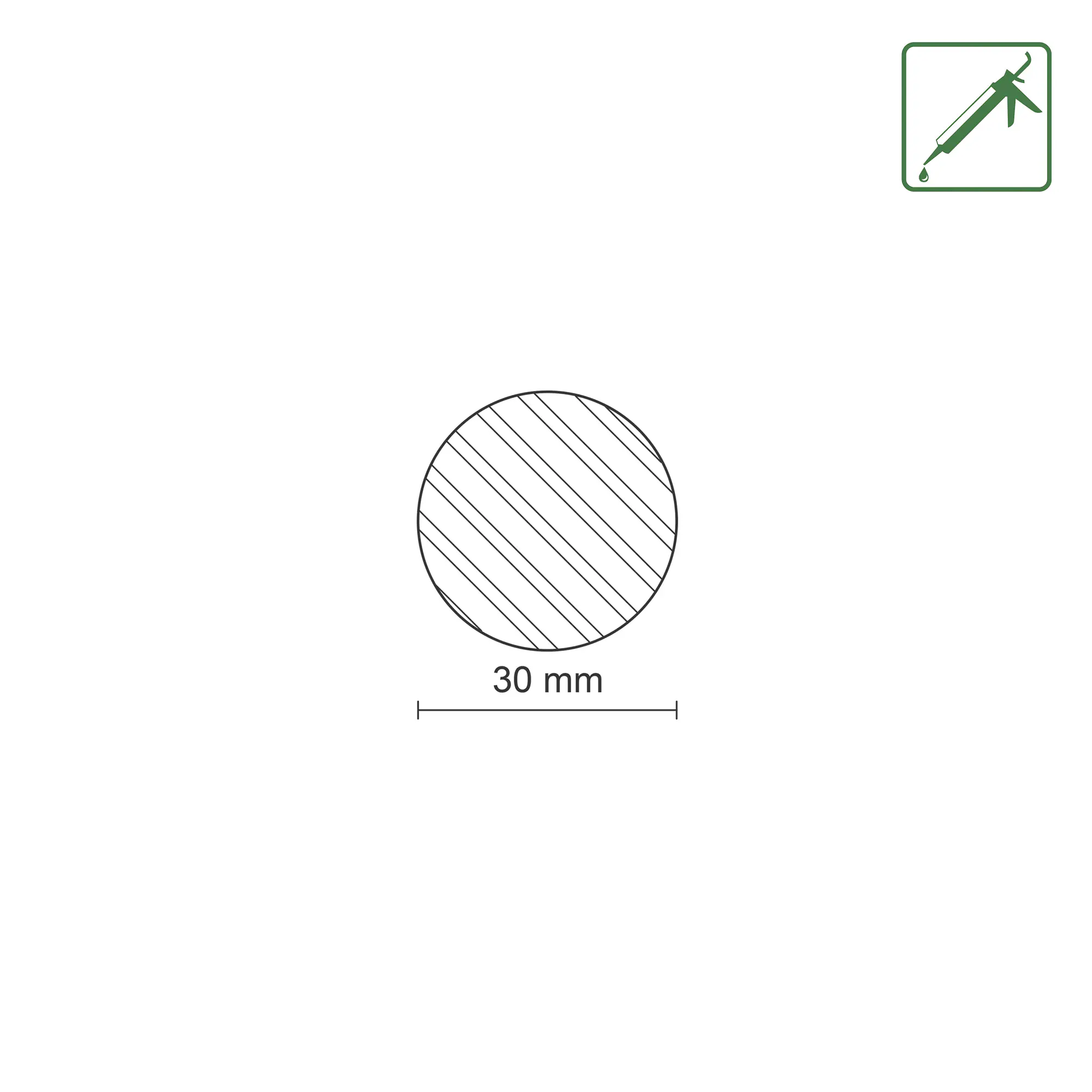 FN Neuhofer Rundstab glatt 100 cm 30 x 30 mm Buche