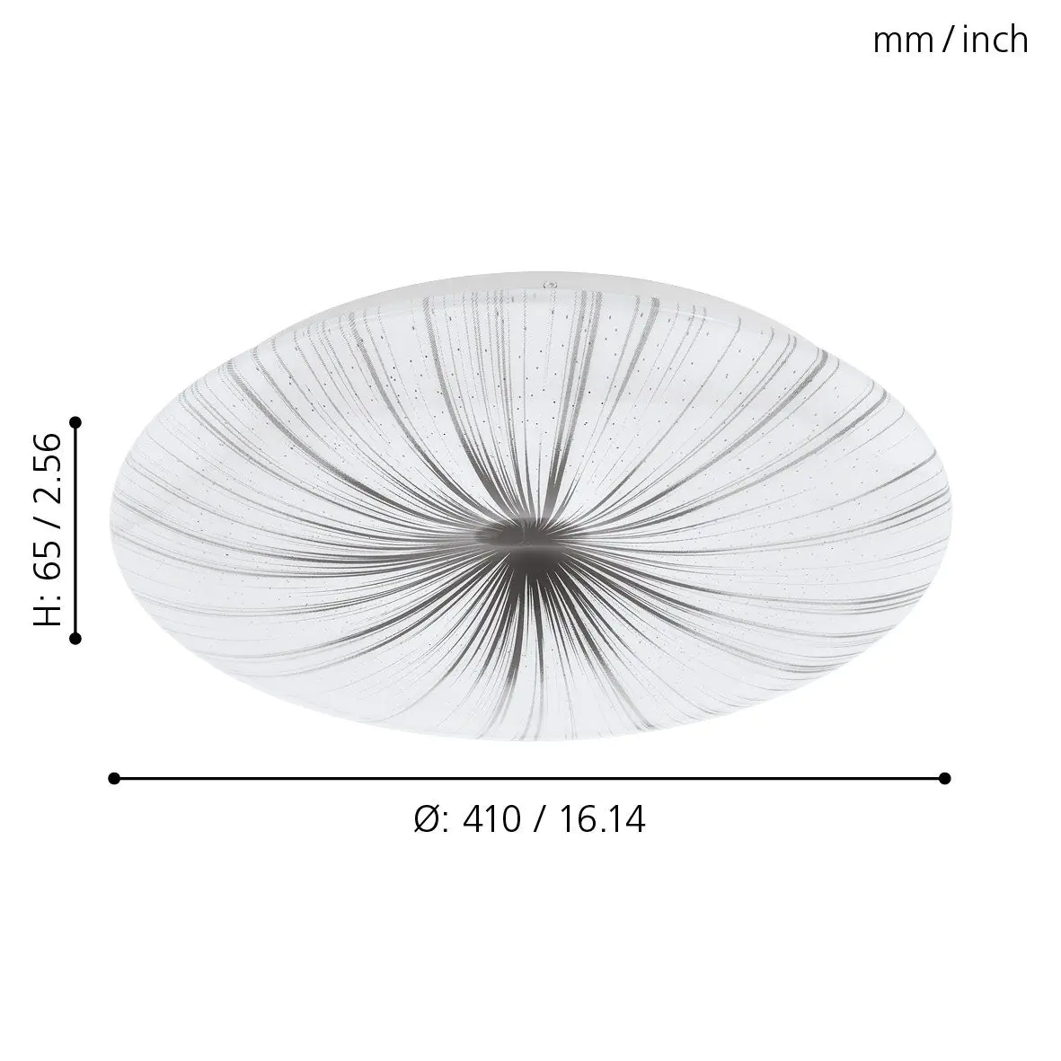 Eglo LED Deckenleuchte Nieves weiß-silber Ø 41 cm warmweiß Eglo LED Deckenleuchte Nieves weiß-silber Ø 41 cm warmweiß