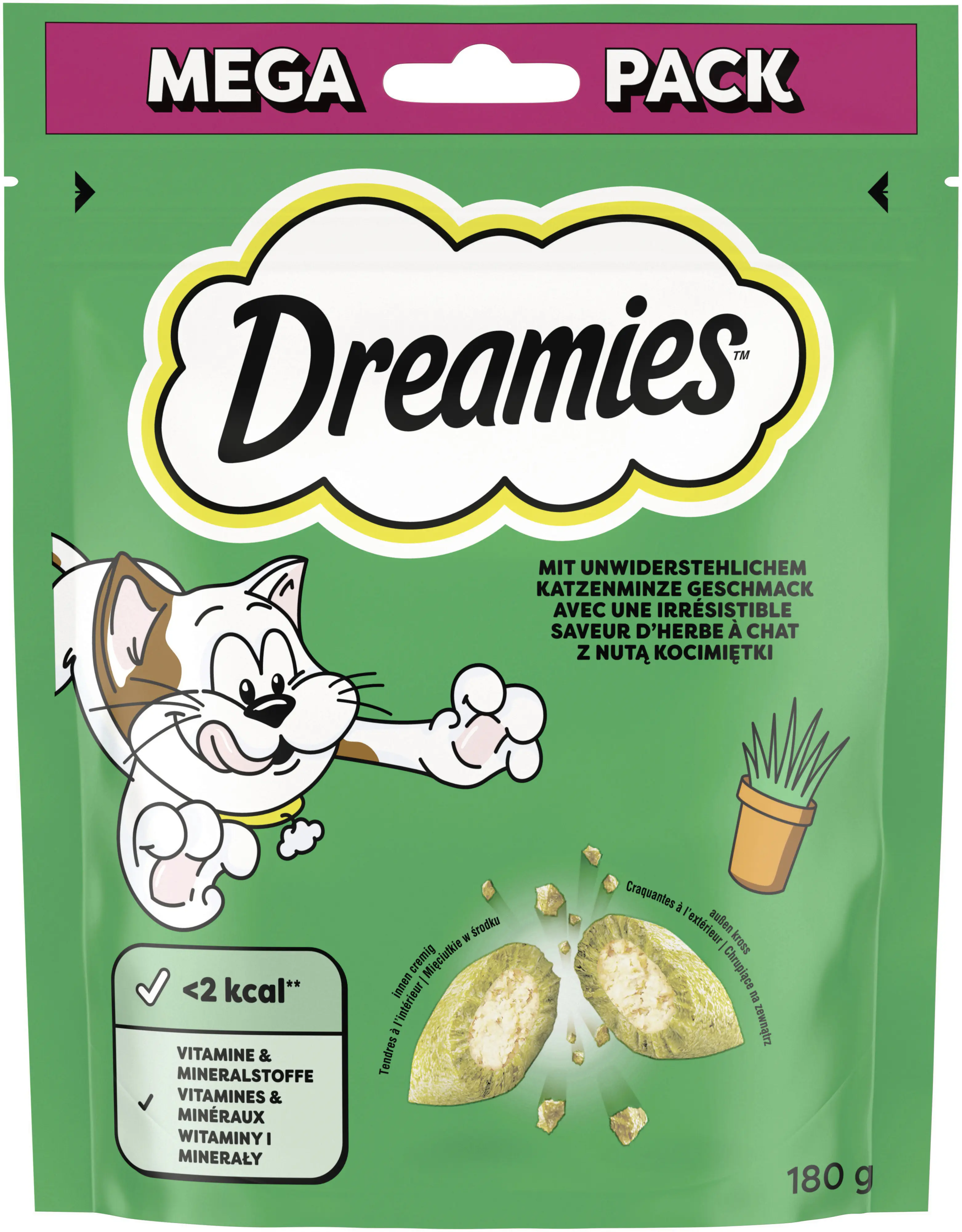 Dreamies Snacks mit Katzenminze Katzensnack 180 g