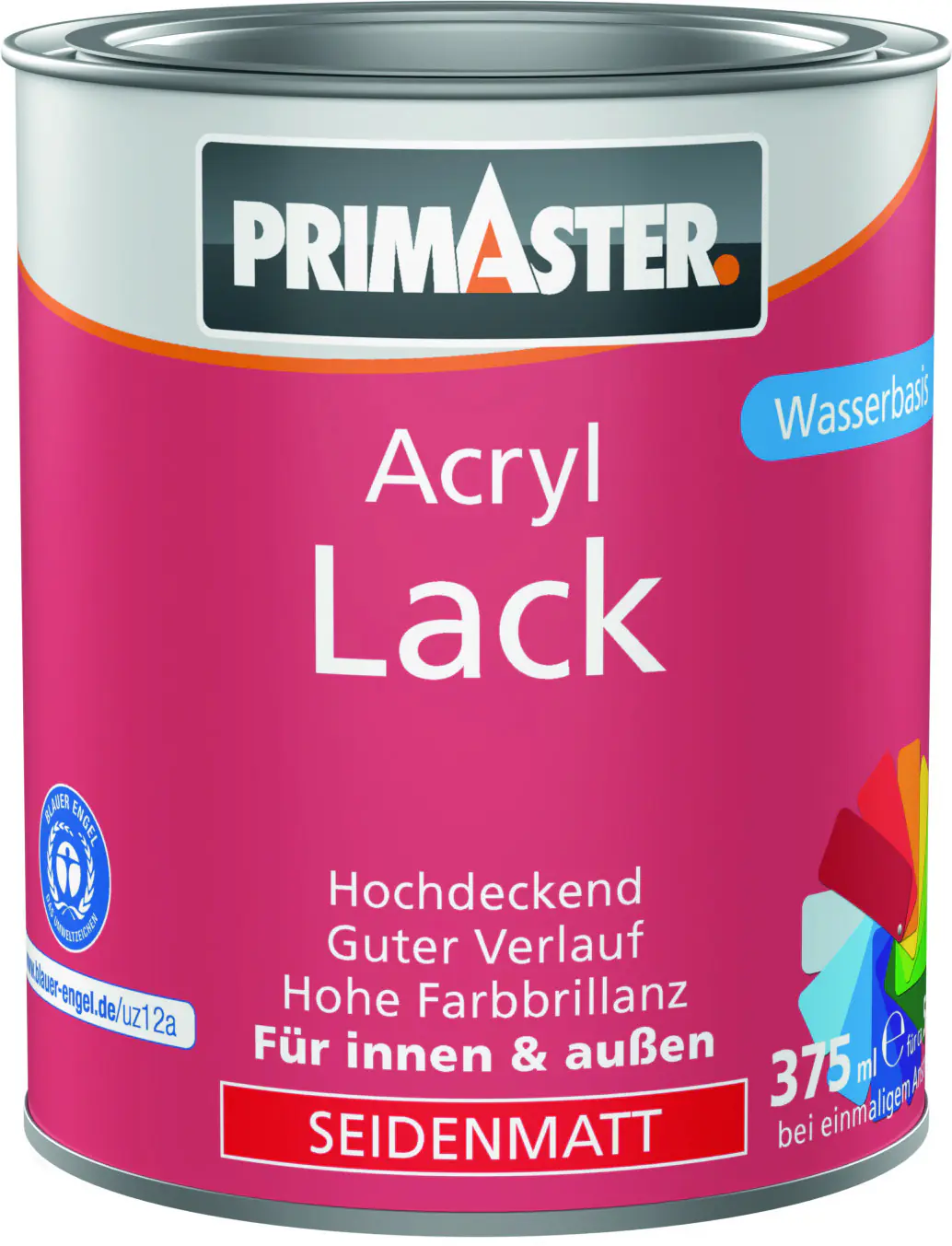 Primaster Acryl Lack silbergrau seidenmatt 375 ml