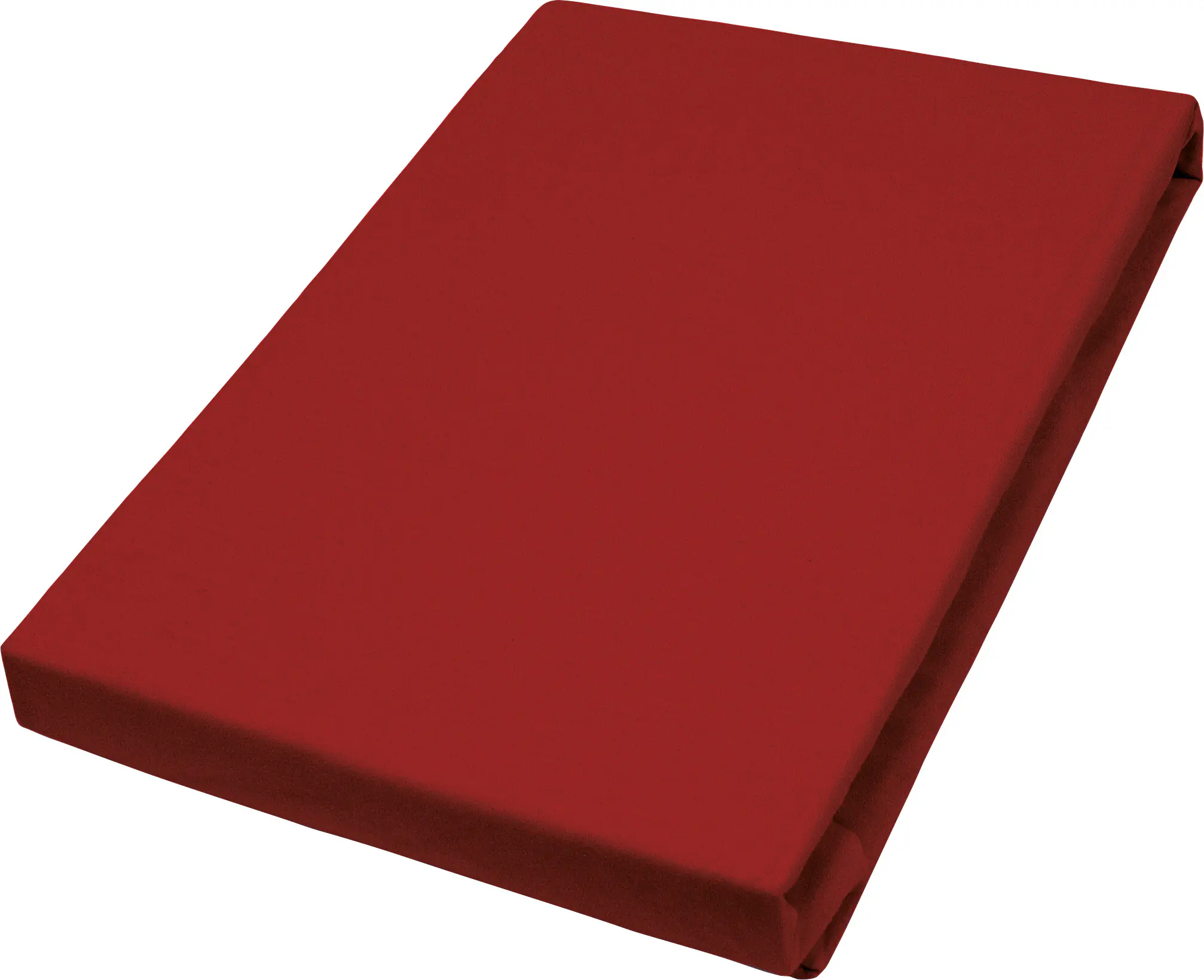 Vario Jersey-Spannbetttuch rot, 100 x 200 cm