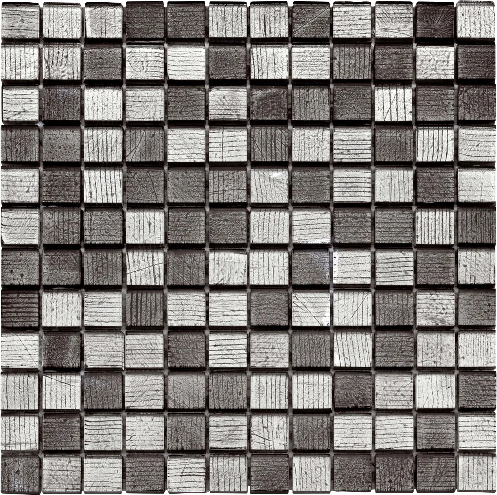 Mosaikfliese Glas Mini 30 x 30 cm grau Steinmaß: ca. 2,3 x 2,3 cm