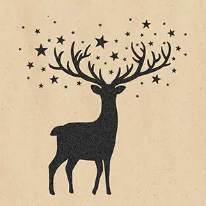 Braun & Company Servietten By Nature Goldener Hirsch 33 x 33 cm - 20er Pack