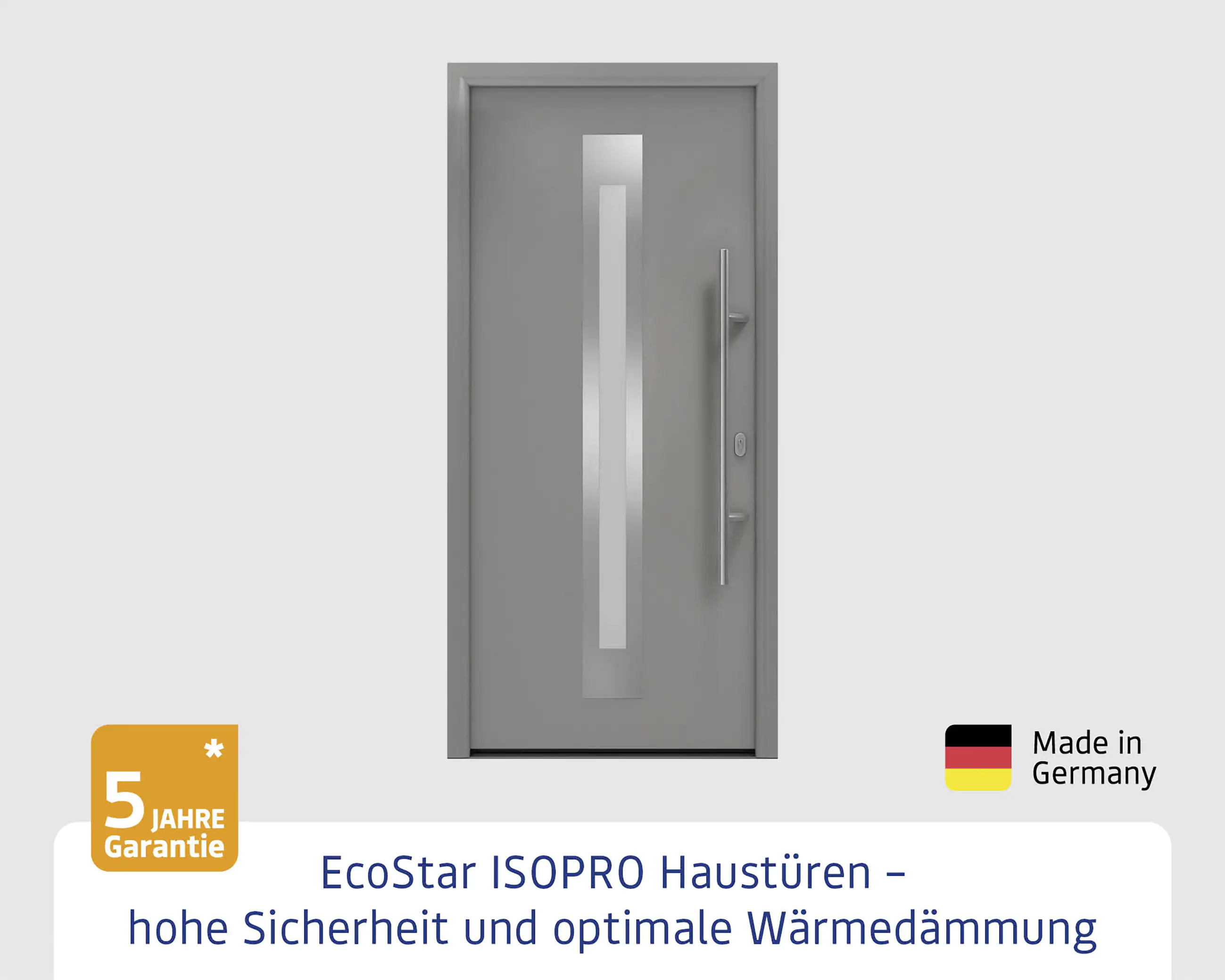 EcoStar Haustür ISOPRO IP 770S graualuminium 110 x 210 cm EcoStar Haustür ISOPRO IP 770S graualuminium 110 x 210 cm