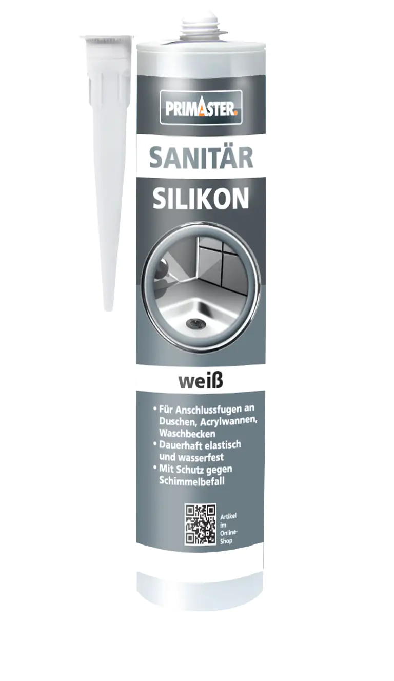 Primaster Sanitär Silikon weiß 310 ml Produktbild: Primaster Sanitär Silikon weiß 310 ml