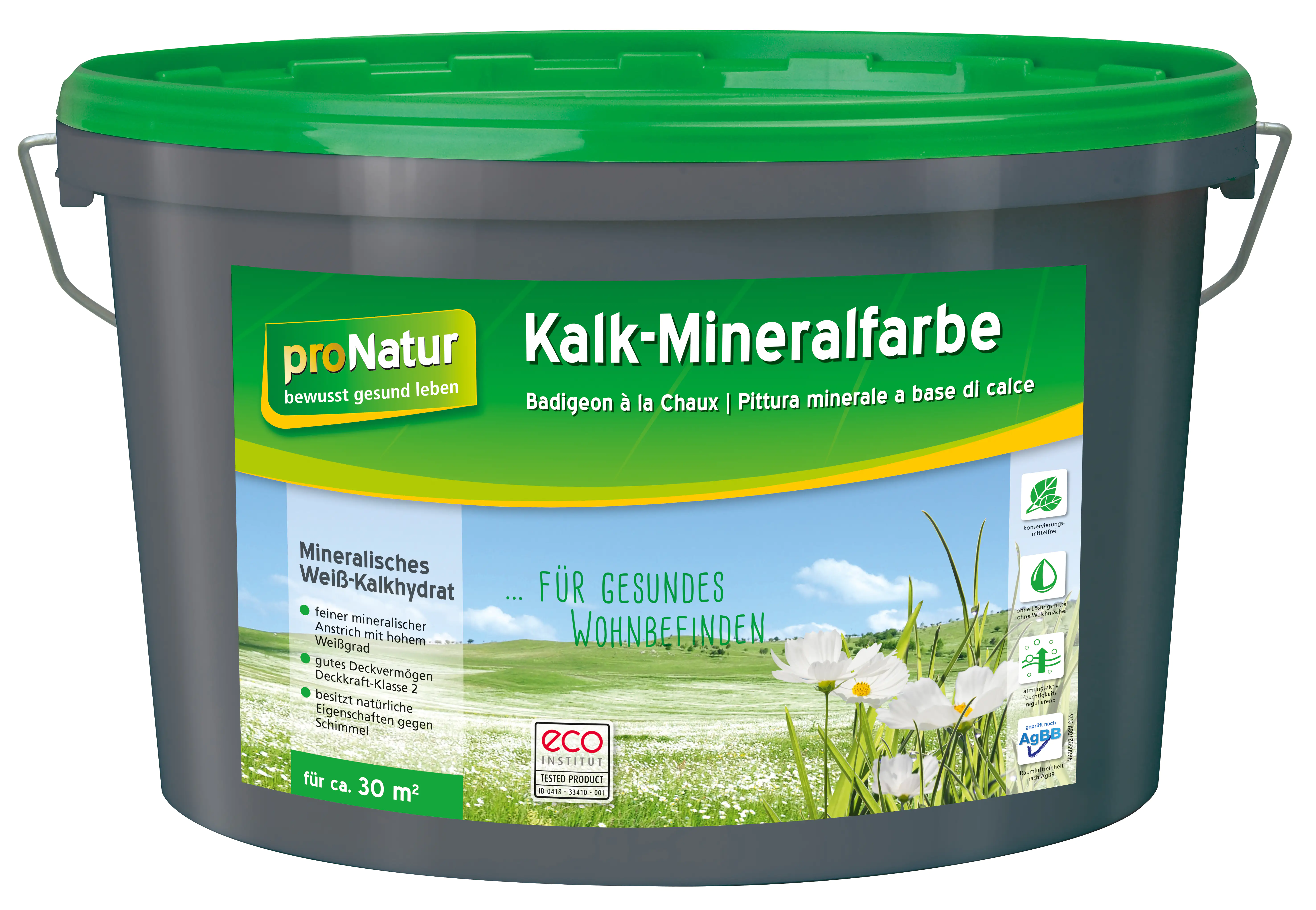 Pronatur Kalk-Mineralfarbe 5 L weiß