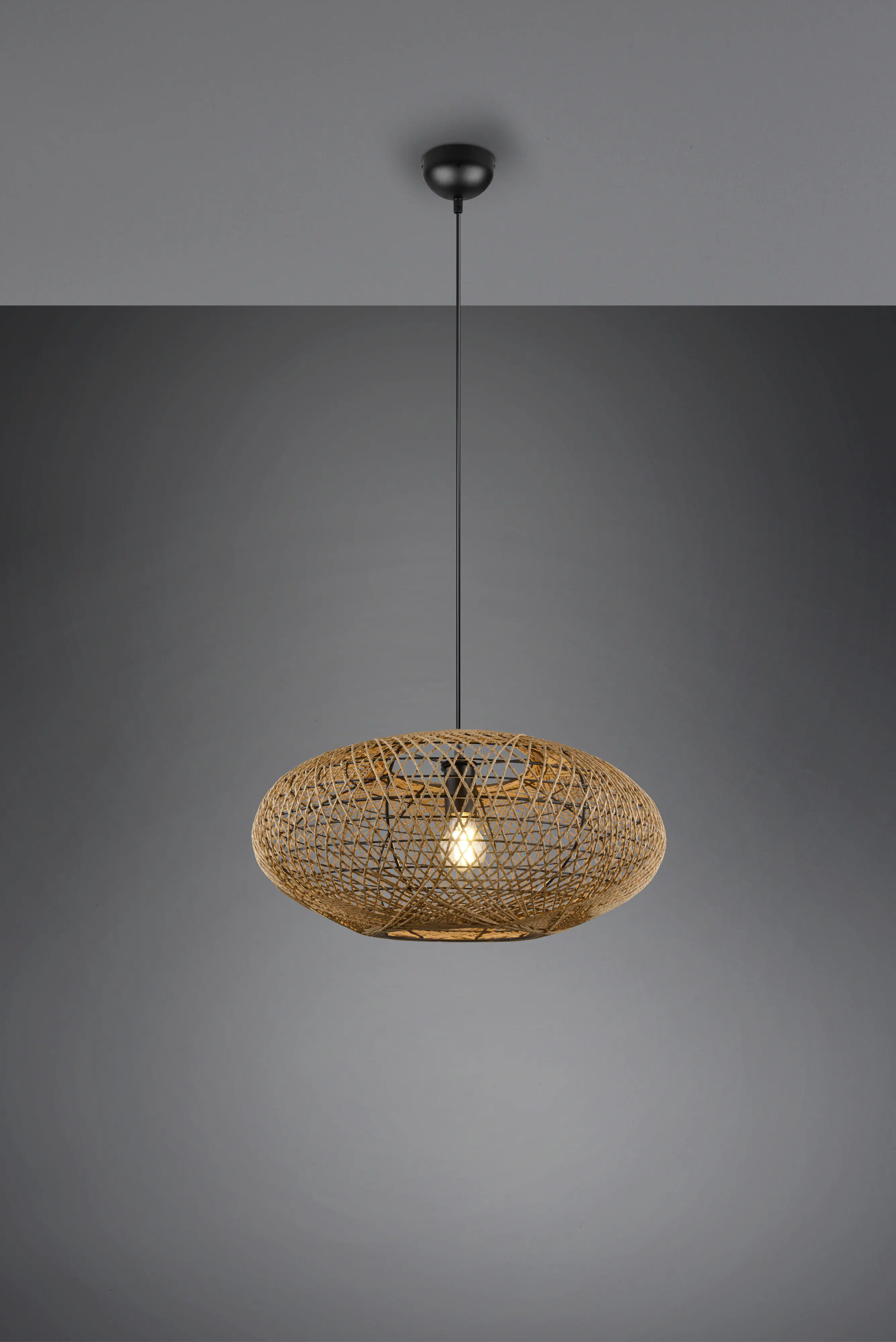 Trio Pendelleuchte Hedda sisalfarbig 