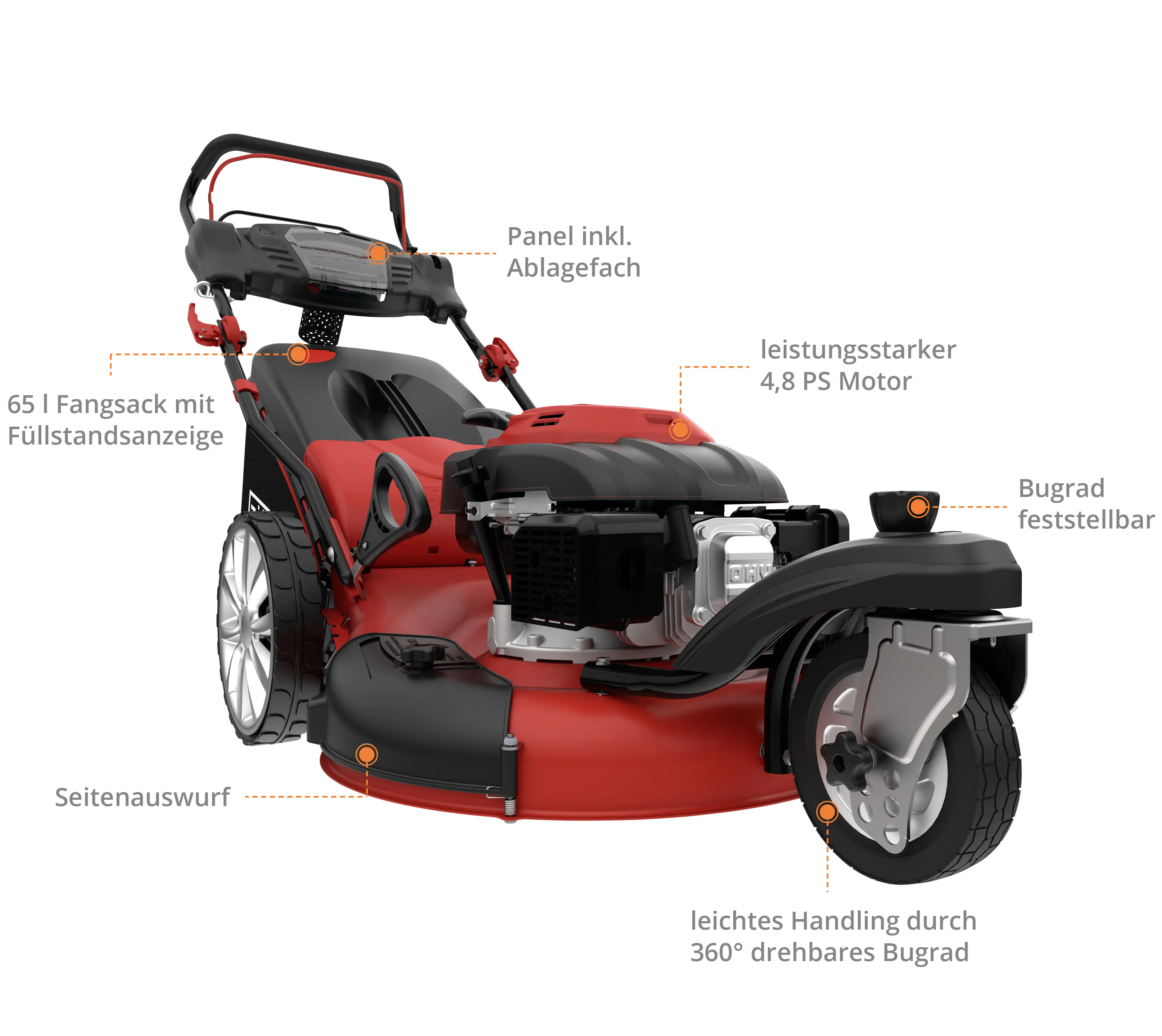 Güde Benzin-Rasenmäher Big Wheeler 554.1 R Trike mit Radantrieb