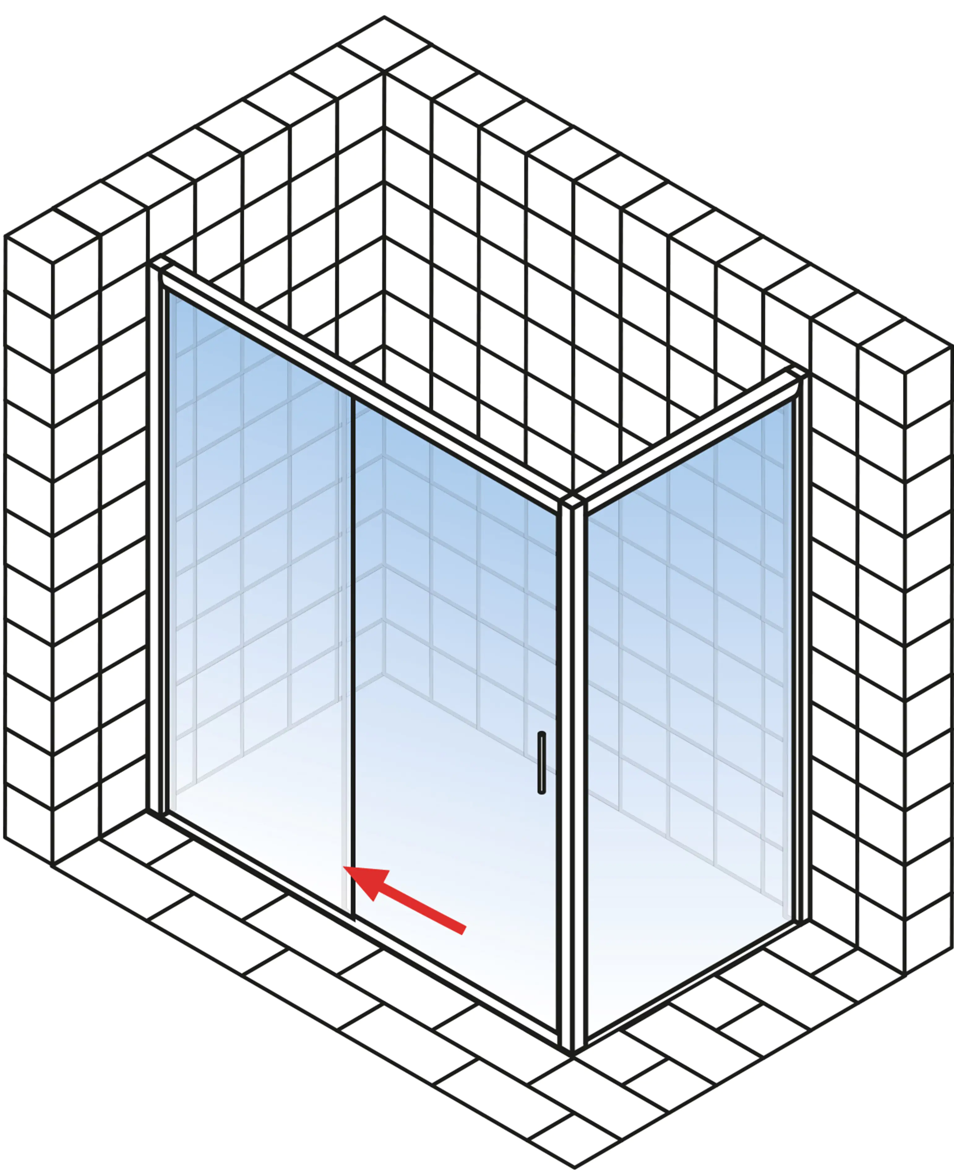 Schulte Schiebetür Seitenwand 160 x 90 x 200 cm MasterClass