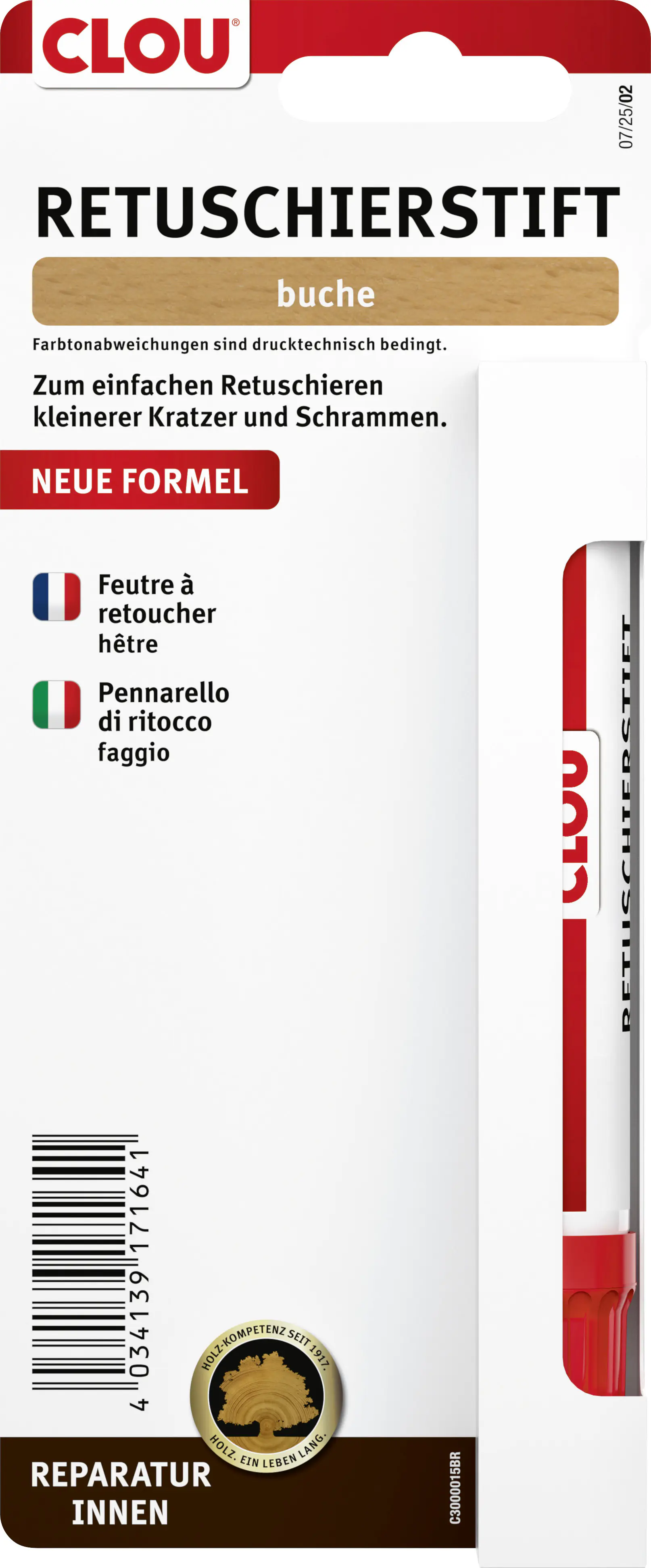 Clou Retuschierstift für Holz buche - 1 Stück Clou Retuschierstift für Holz buche - 1 Stück