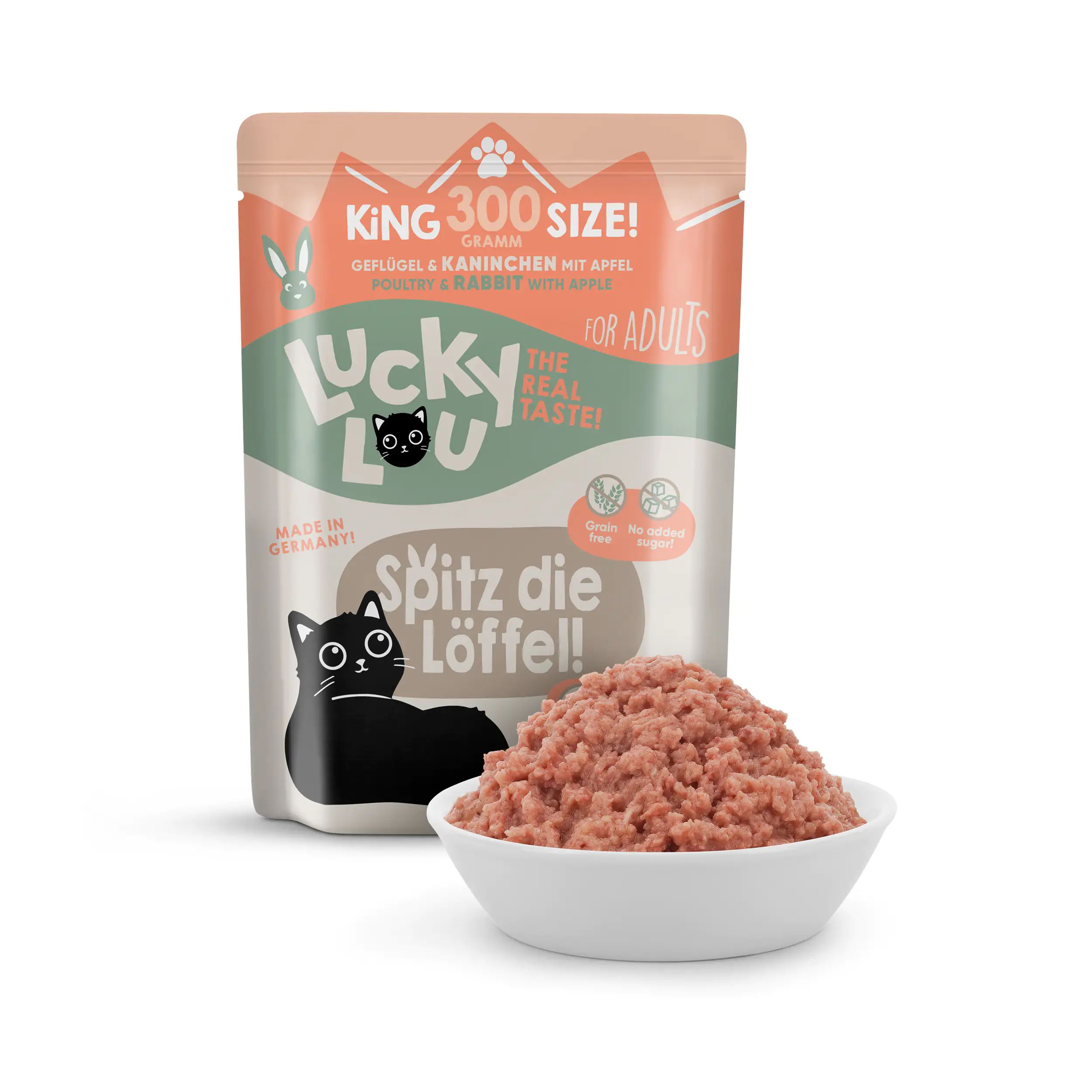 Lucky Lou Katzenfutter Geflügel und Kaninchen 300 g
