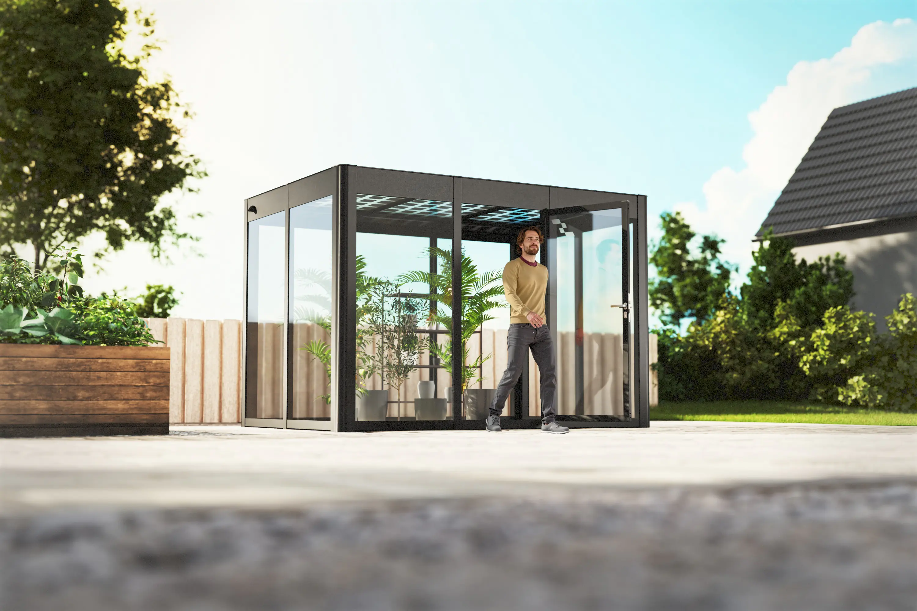 SunElements SunGarden Gartenhaus Energy 3.2 338 x 233 cm anthrazit-metallic SunElements SunGarden Gartenhaus Energy 3.2 338 x 233 cm anthrazit-metallic