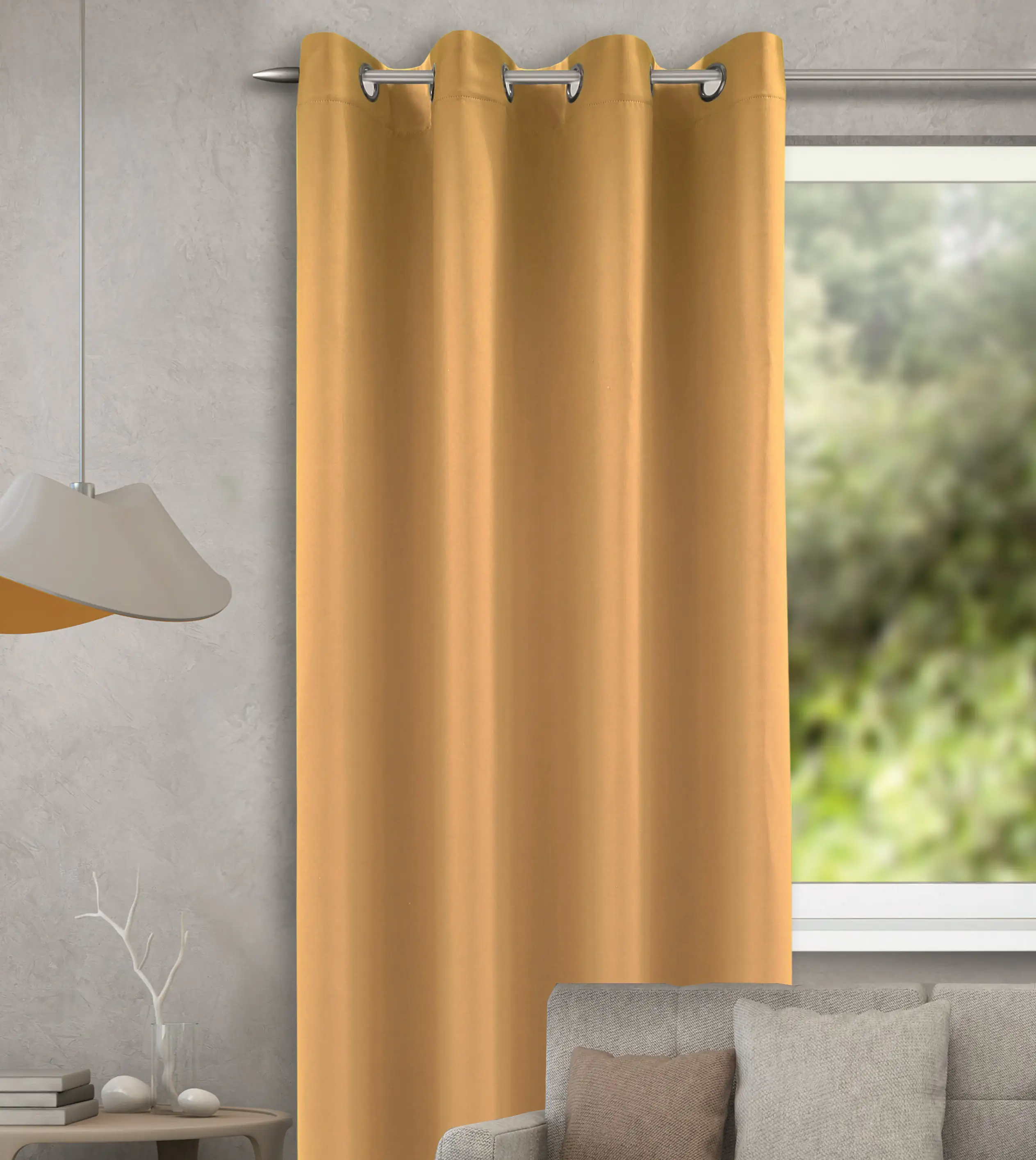 Neusser Collection Ösenschal DimOut Marene safran, 140 x 245 cm