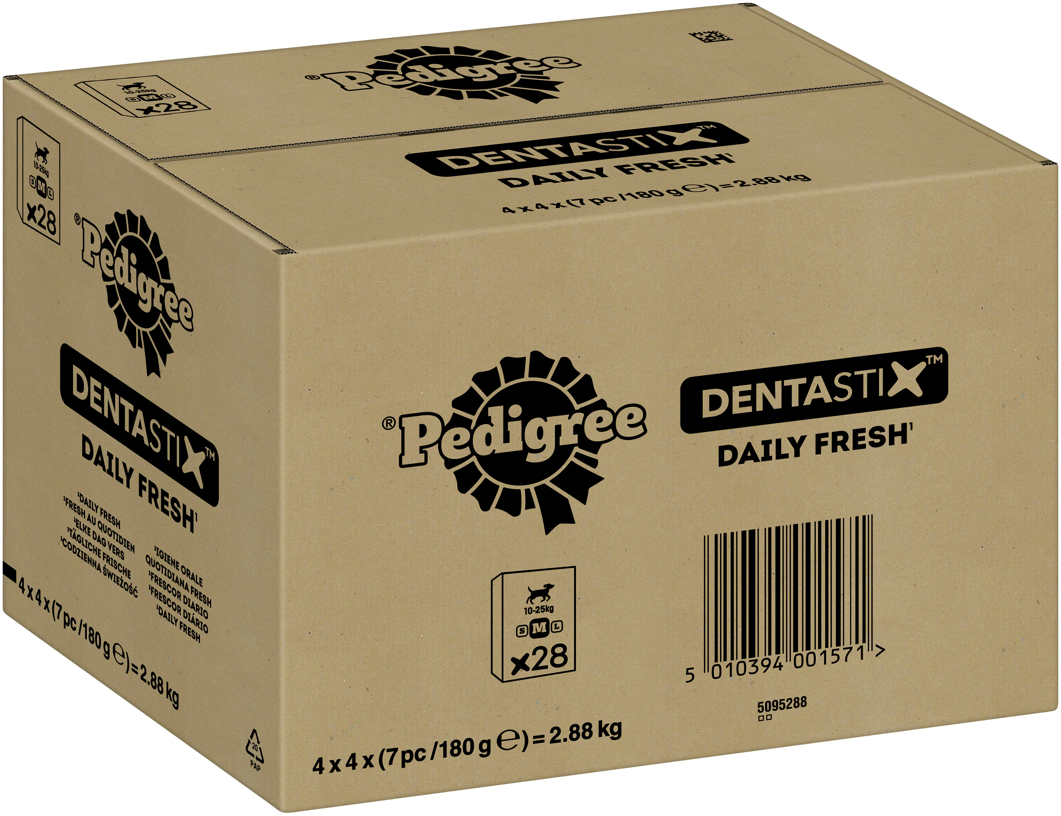 Pedigree Dentastix Daily Fresh für mittelgroße Hunde Multipack 4 x 7 Stück