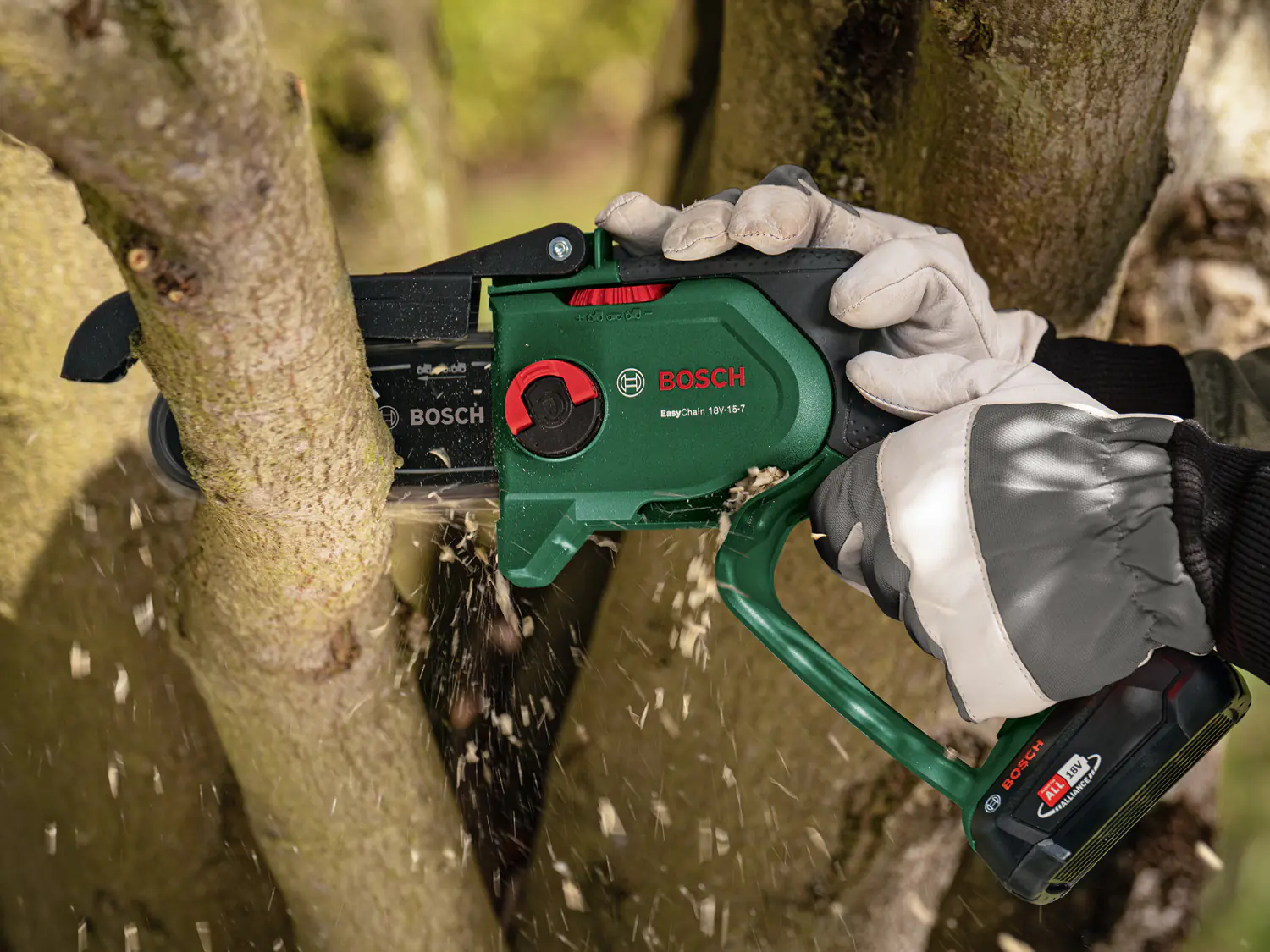 Bosch Akku-Kettensäge EasyChain 18V Solo Bosch Akku-Kettensäge EasyChain 18V Solo