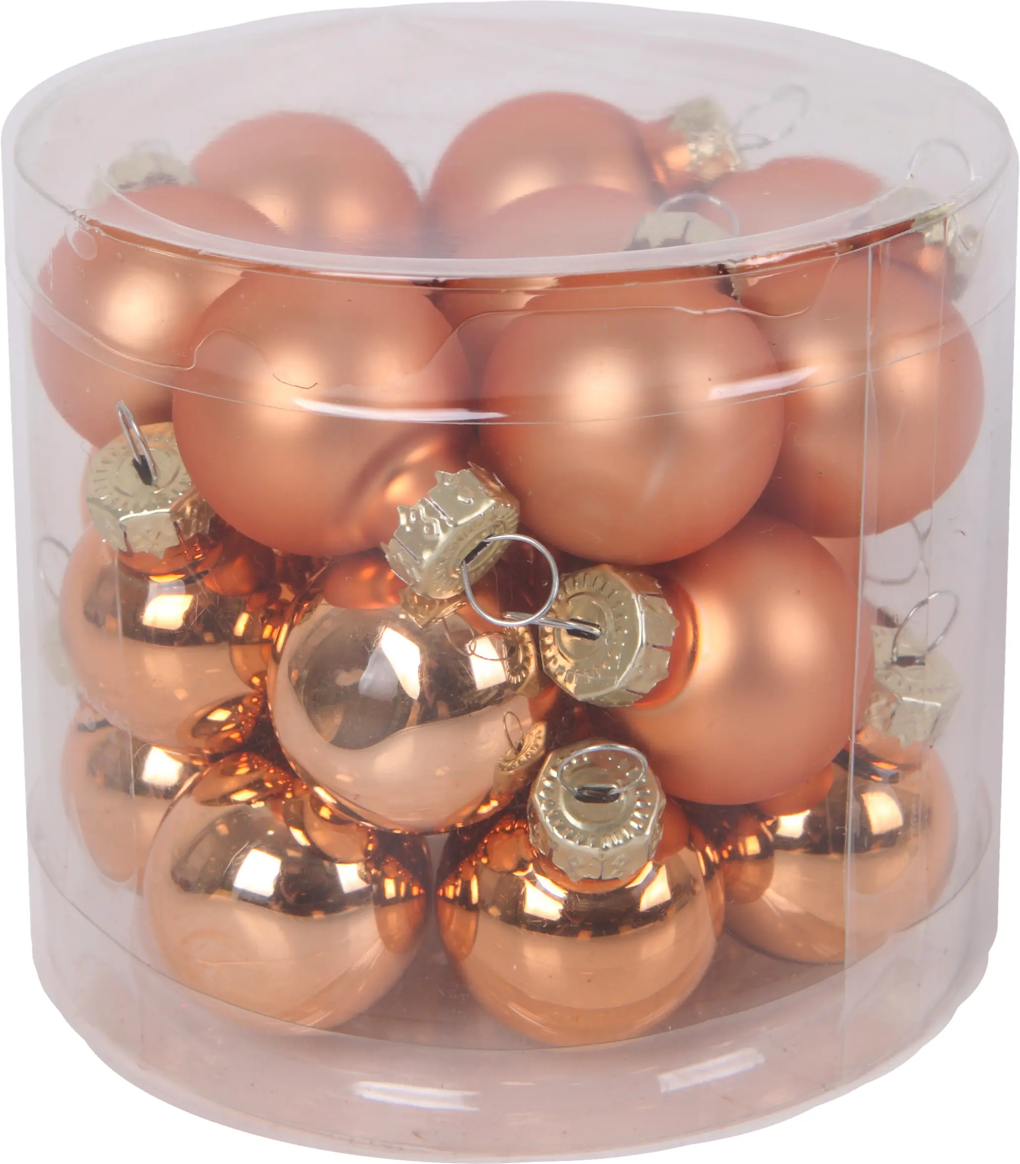 TrendLine Weihnachtskugeln aus Glas Ø 2,5 cm brandy-braun 24 Stück