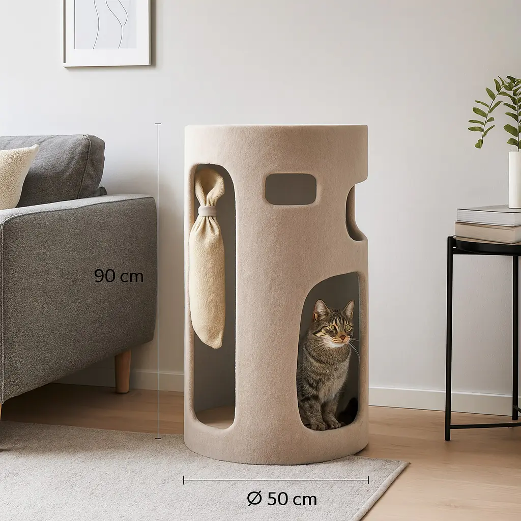 Nobby Kratzbaum Skuli H 90 cm beige 