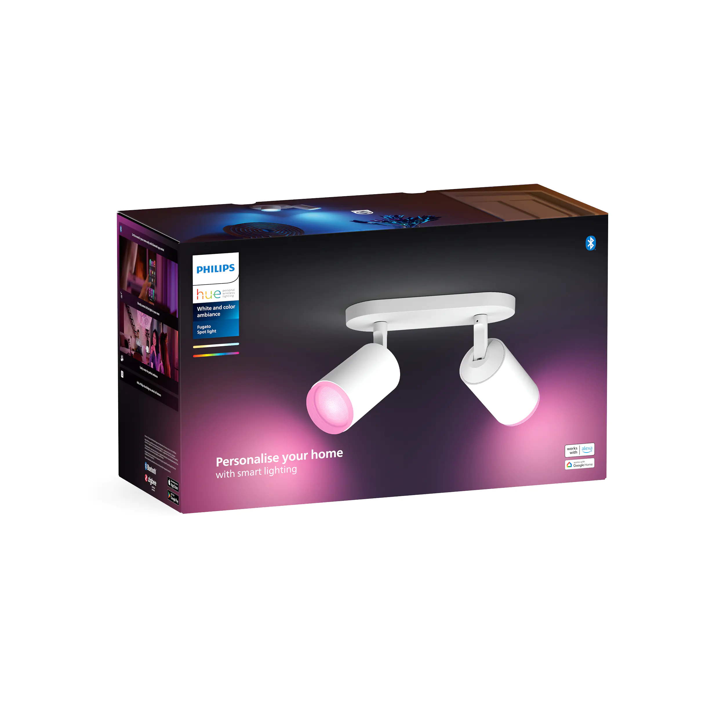 Philips 2er Spot Fugato 8,4W RGB weiß