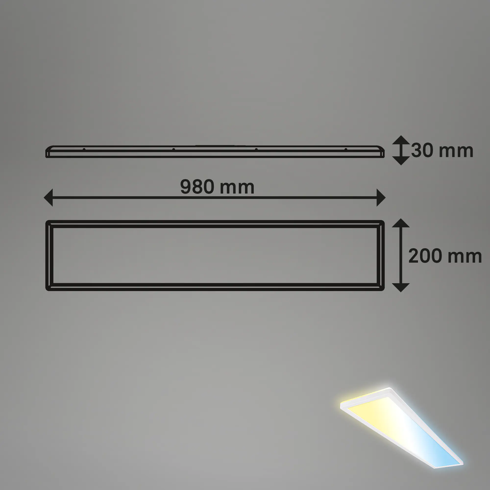 Briloner LED Panel Tava 36W 98x20x3 weiß dimmbar warmweiß-kaltweiß Briloner LED Panel Tava 36W 98x20x3 weiß dimmbar warmweiß-kaltweiß