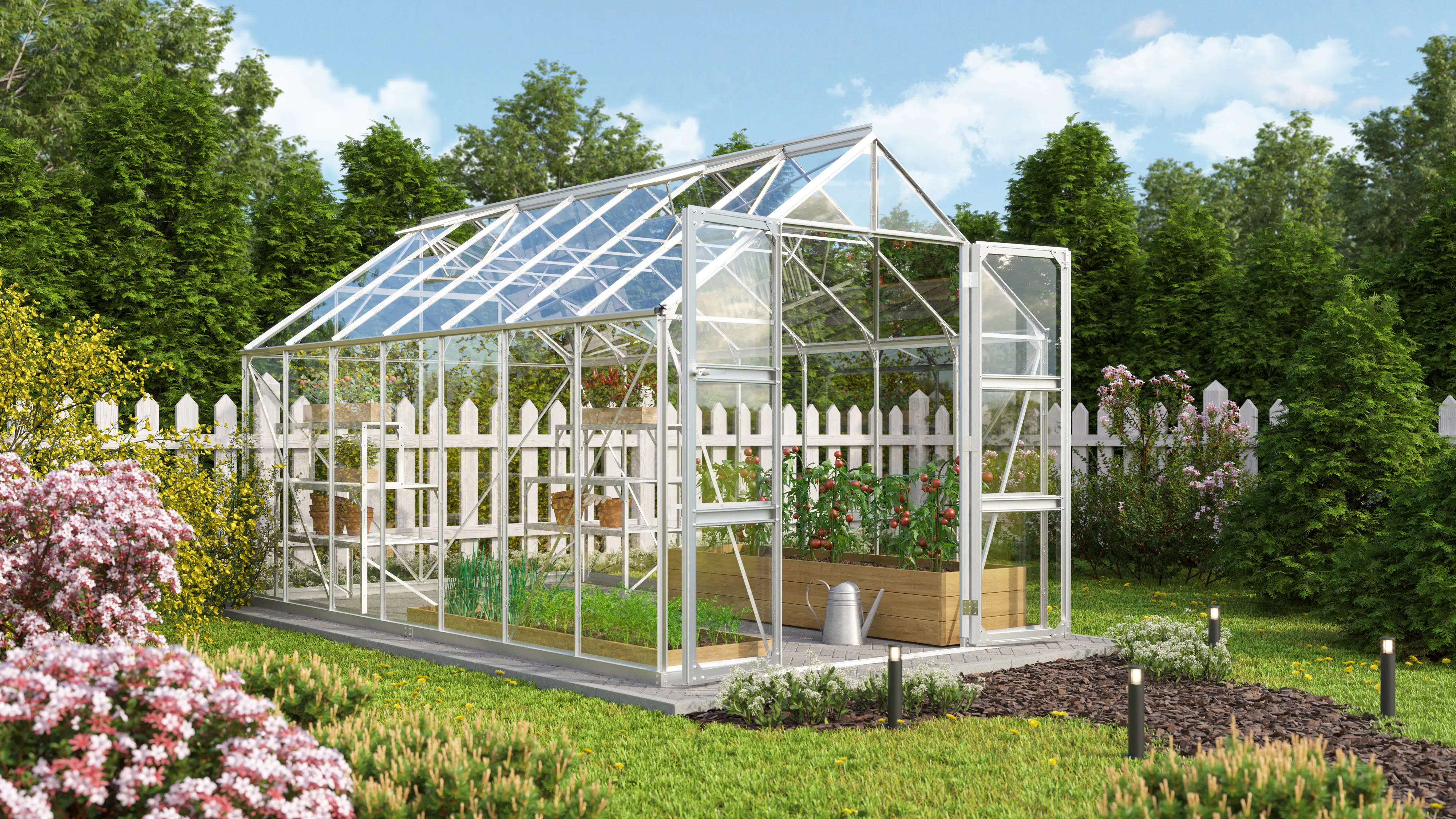 Vitavia Gewächshaus Domus 11500 257 x 448 cm 3 mm Sicherheitsglas Vitavia Gewächshaus Domus 11500 257 x 448 cm 3 mm Sicherheitsglas