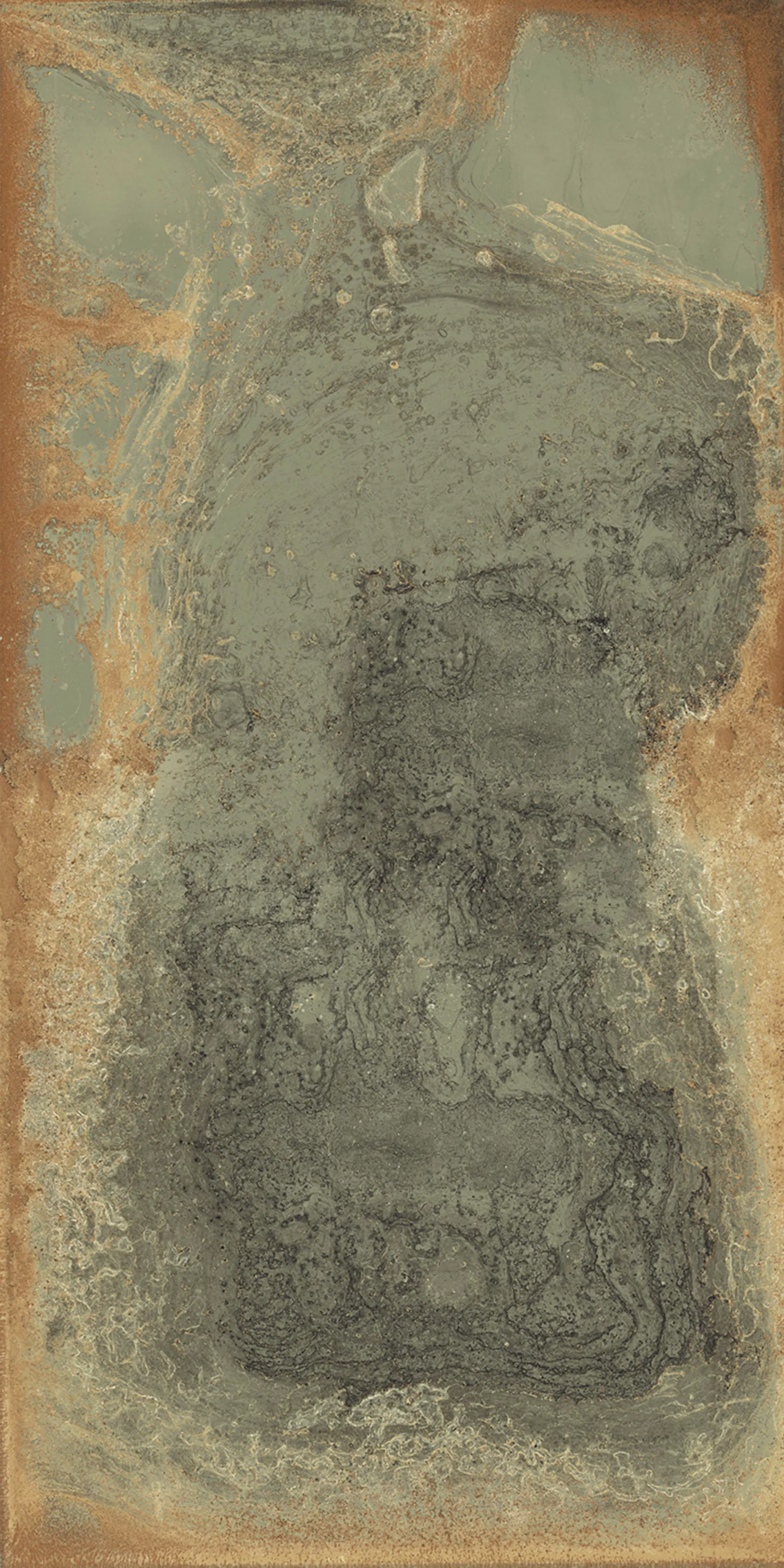 Bodenfliese Feinsteinzeug Oxyde 60 x 120 cm grün