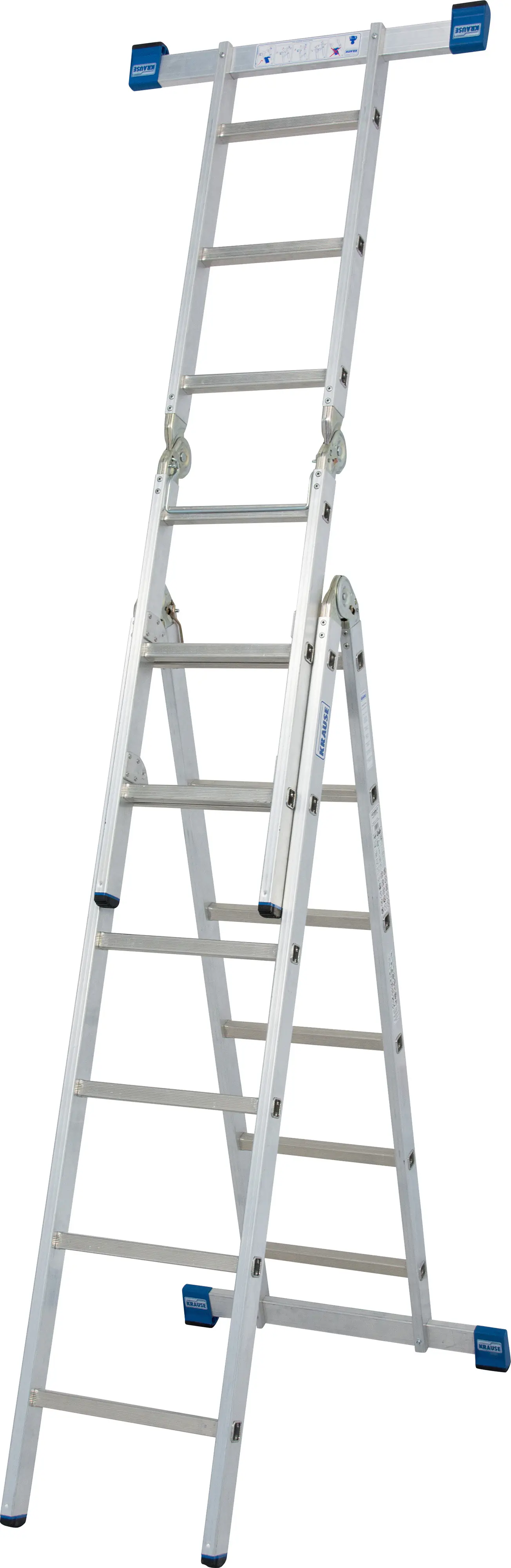 Krause Aluminium-Gelenk-Combileiter STABILO mit Treppenfunktion 5,30 m