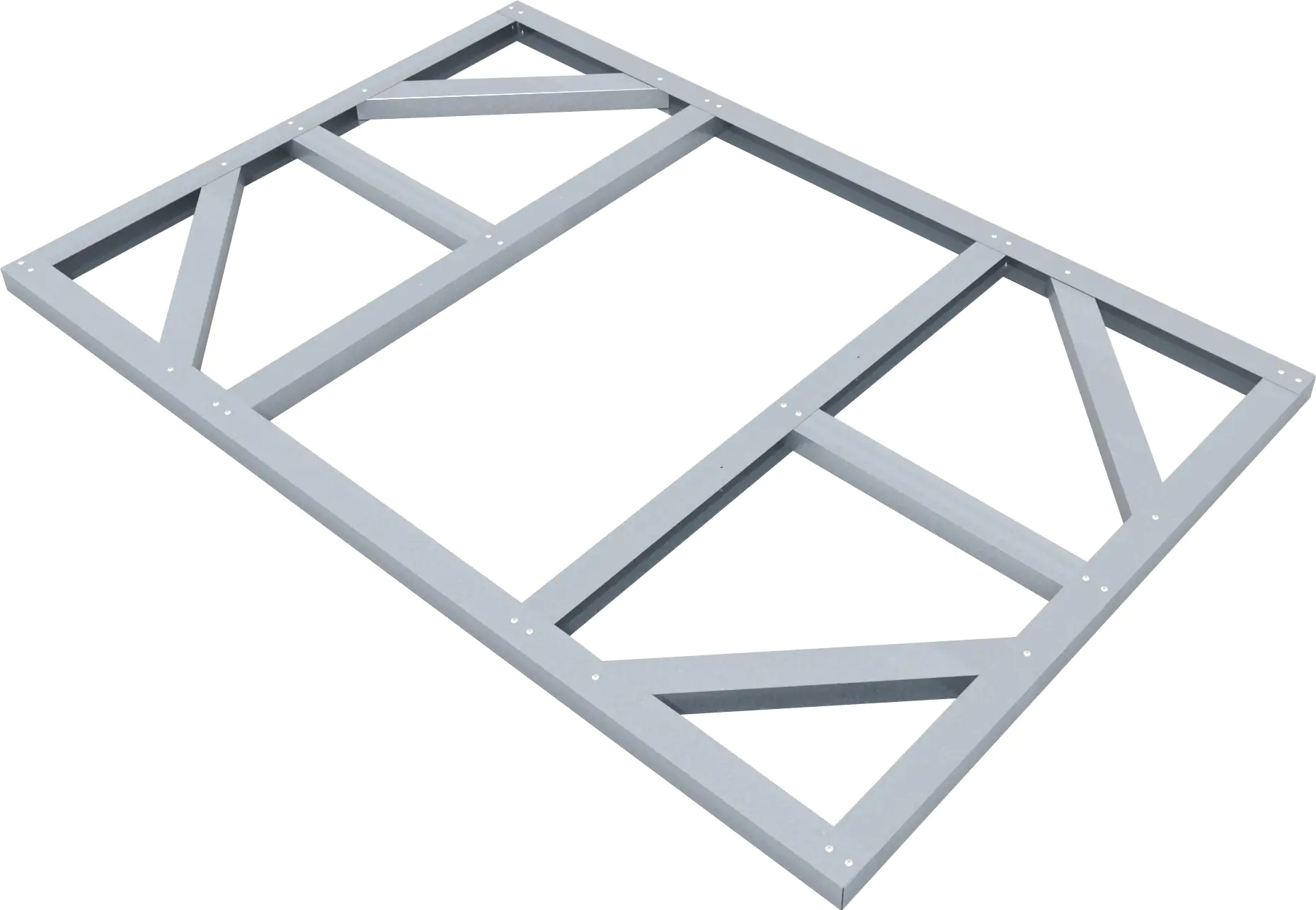 Globel Fundamentbodenrahmen 6 x 4 zu Gerätehaus Skillion 64