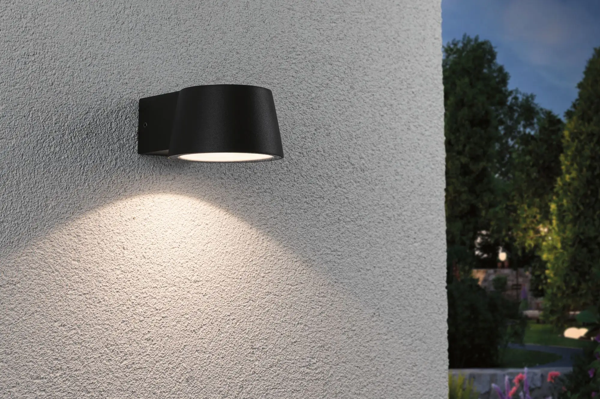 Paulmann LED Außen-Wandleuchte Capea schwarz 9,6 x 5,6 cm warmweiß