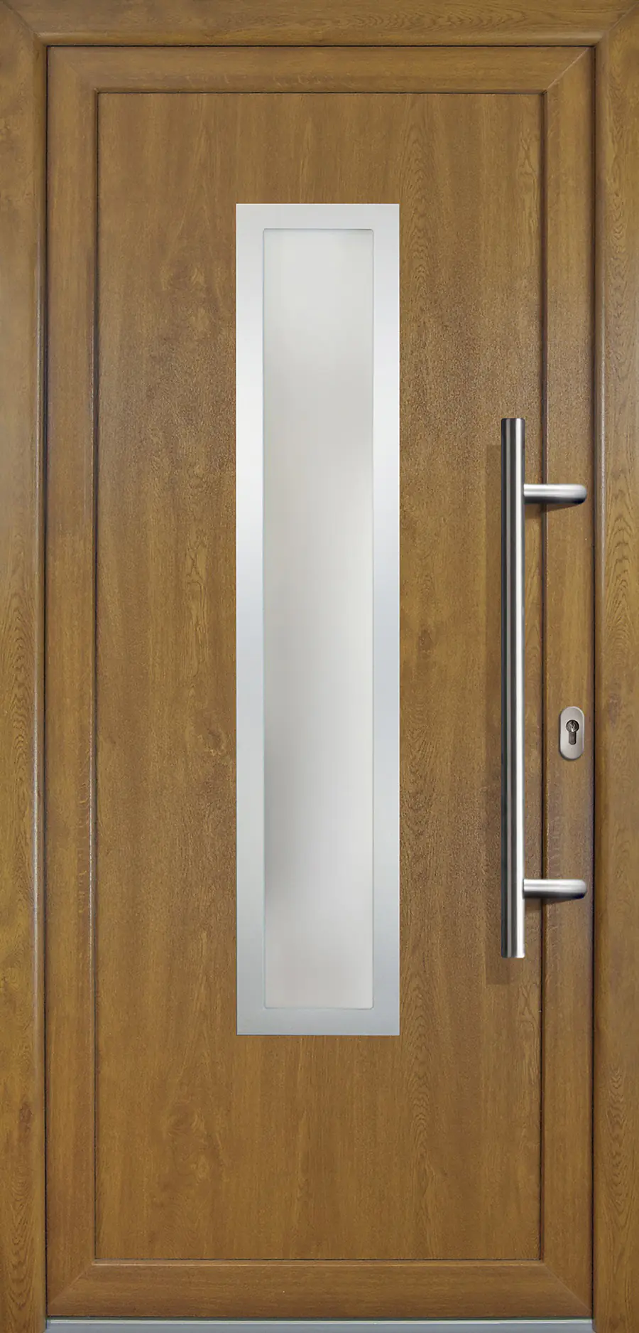 Meeth Haustür Signum PVC Exclusiv PVC Modell 32 88 x 200 cm, DIN rechts, Golden Oak