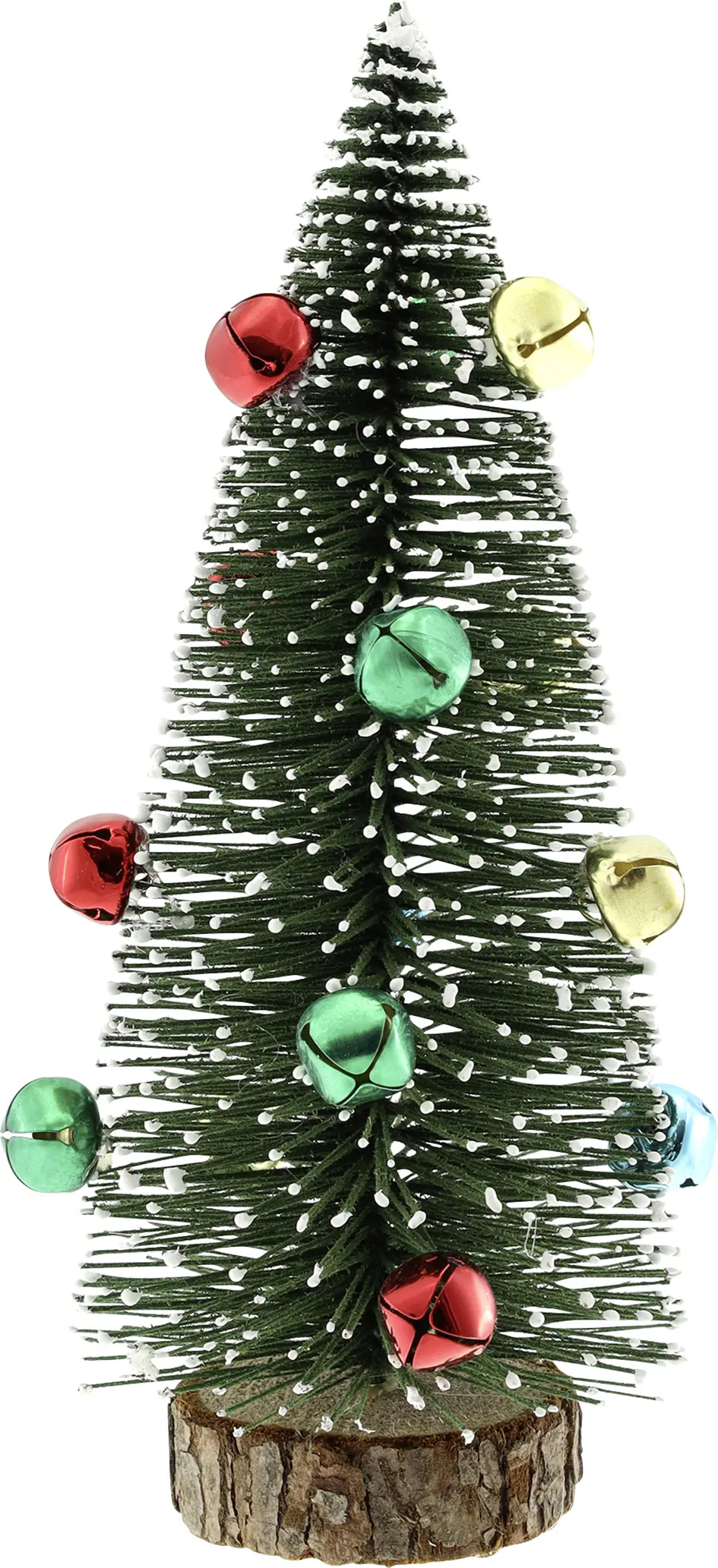 Weihnachtsbaum mit Metallglocken Kunststoff 20 cm grün-bunt 