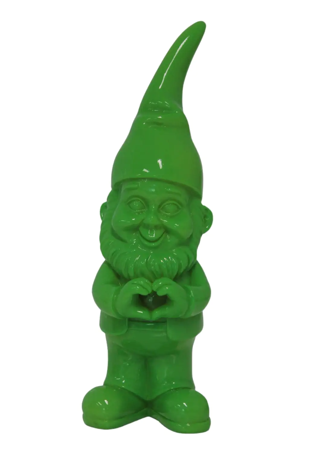 Figur Zwerg Herz unten 58cm, Polyresin 58 x 20 x 18 cm grün