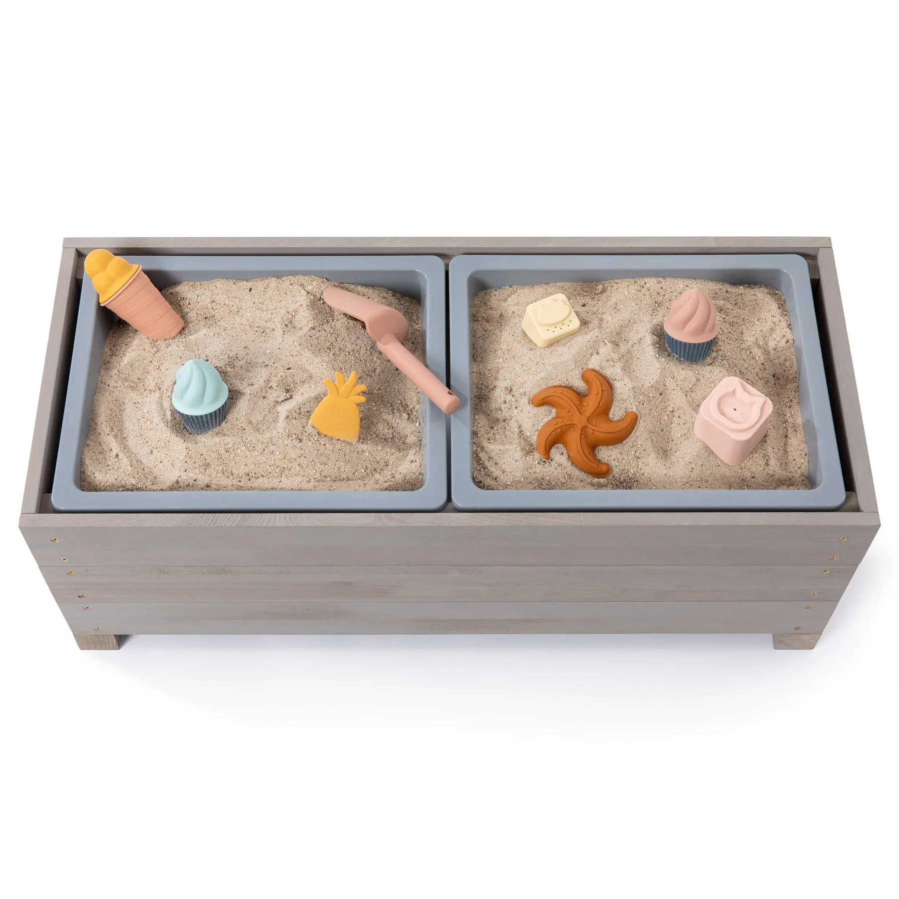 Muddy Buddy Outdoor Kindersitzbank Discoverer warmgrau 83 x 35 x 32 cm