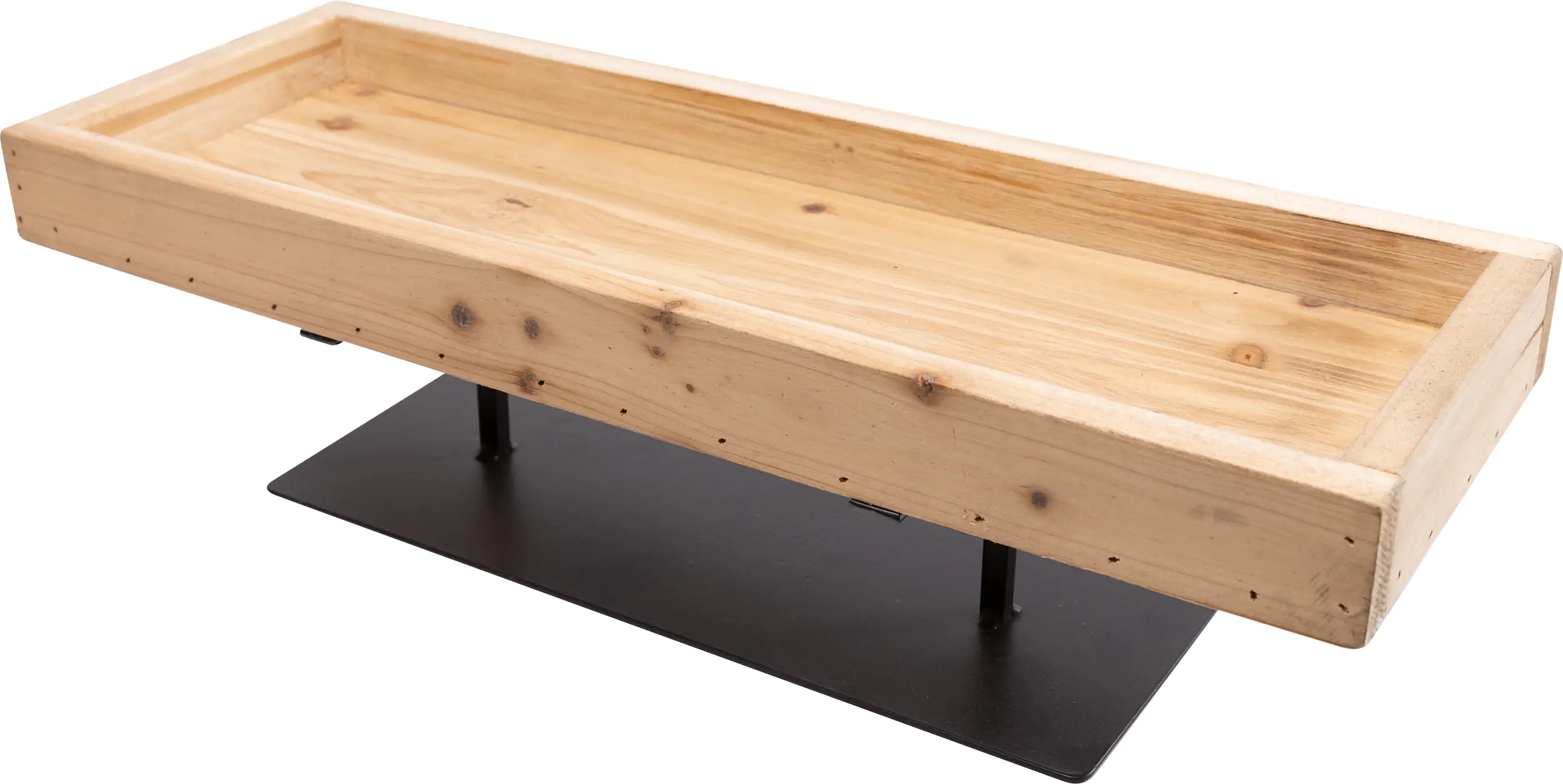 4333692394147 TrendLine Deko Tablett Holz 45 x 16 x 12 cm braun schwarz