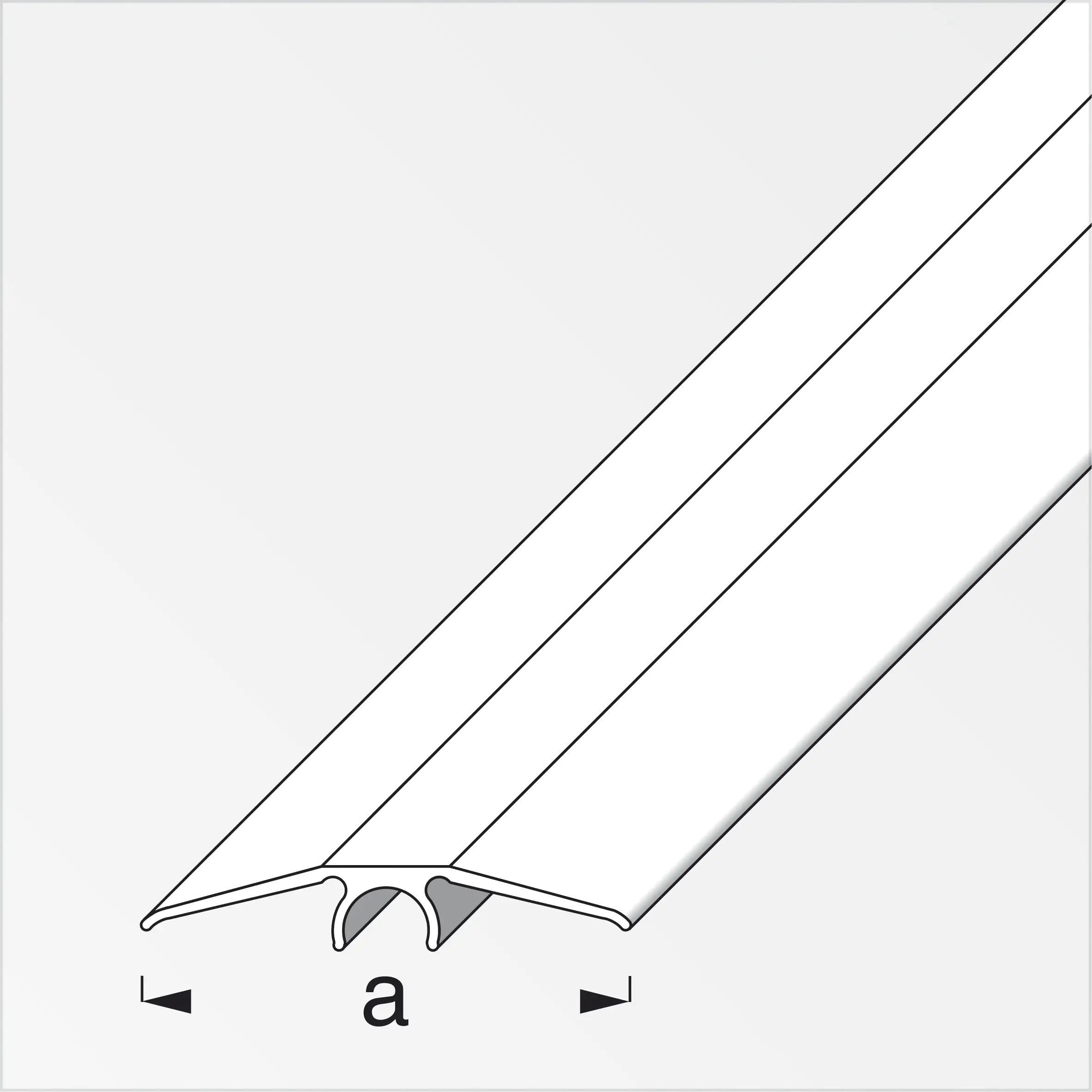 alfer Übergangs-Profil 1 m, 46 mm Aluminium beschichtet sublimiert buche
