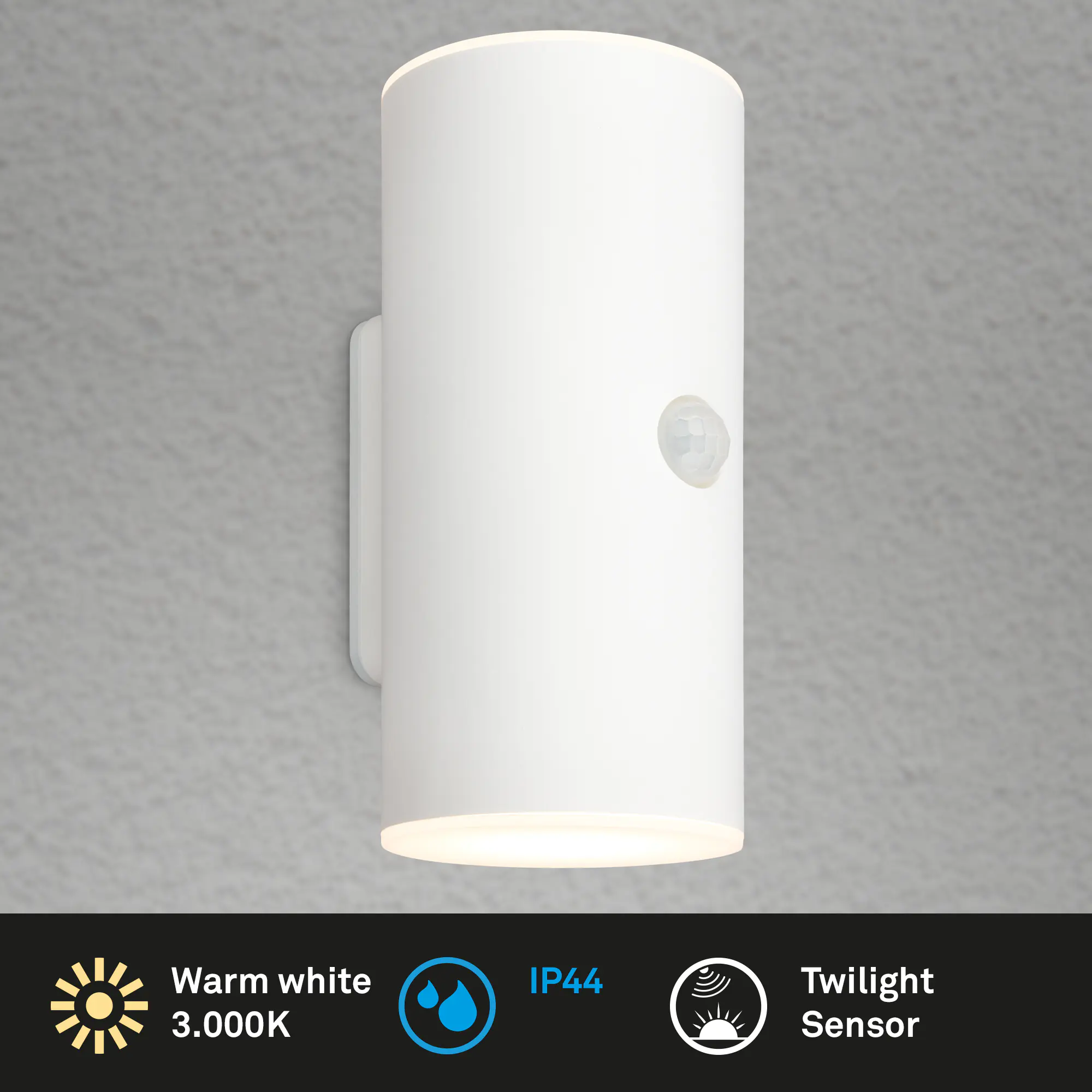 Briloner LED Akku-Außenwandleuchte Lima 6W weiß Bewegungssensor warmweiß Briloner LED Akku-Außenwandleuchte Lima 6W weiß Bewegungssensor warmweiß