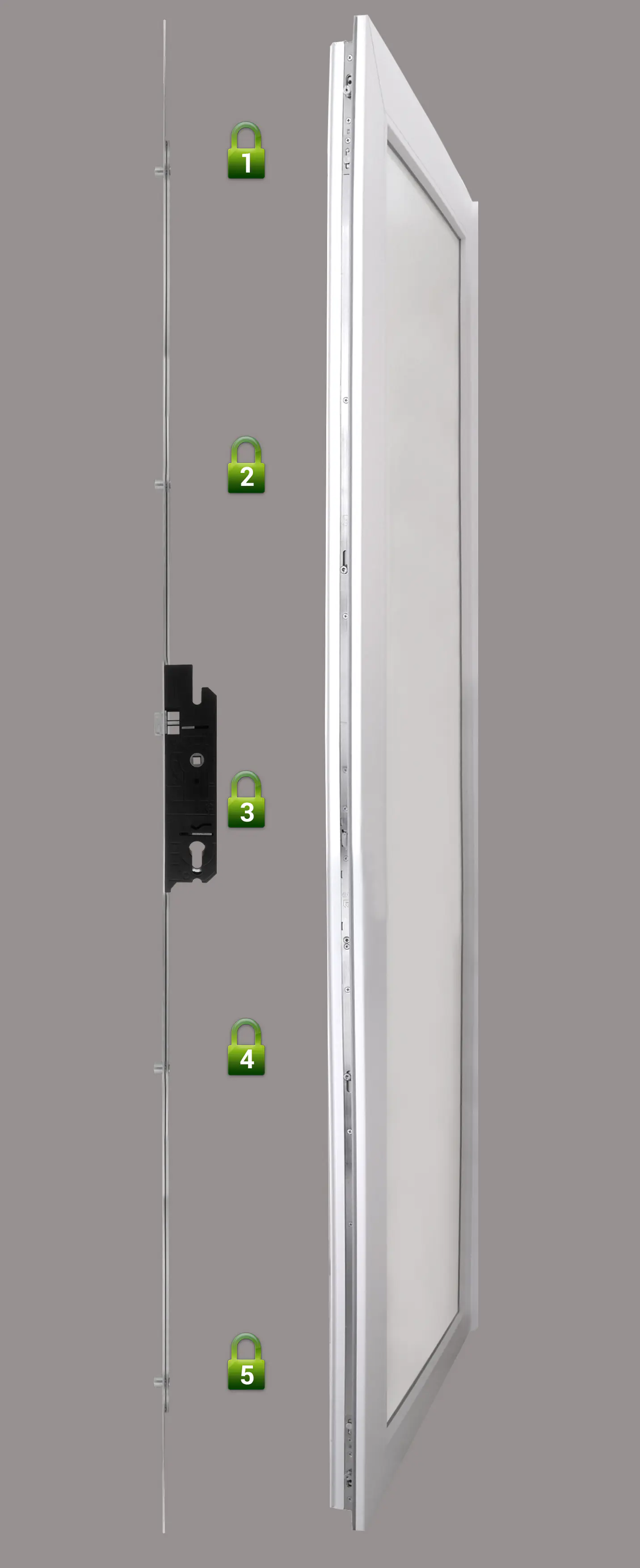 Panto Nebeneingangstür Kunststoff 504 98 x 198 cm DIN links Mahagoni