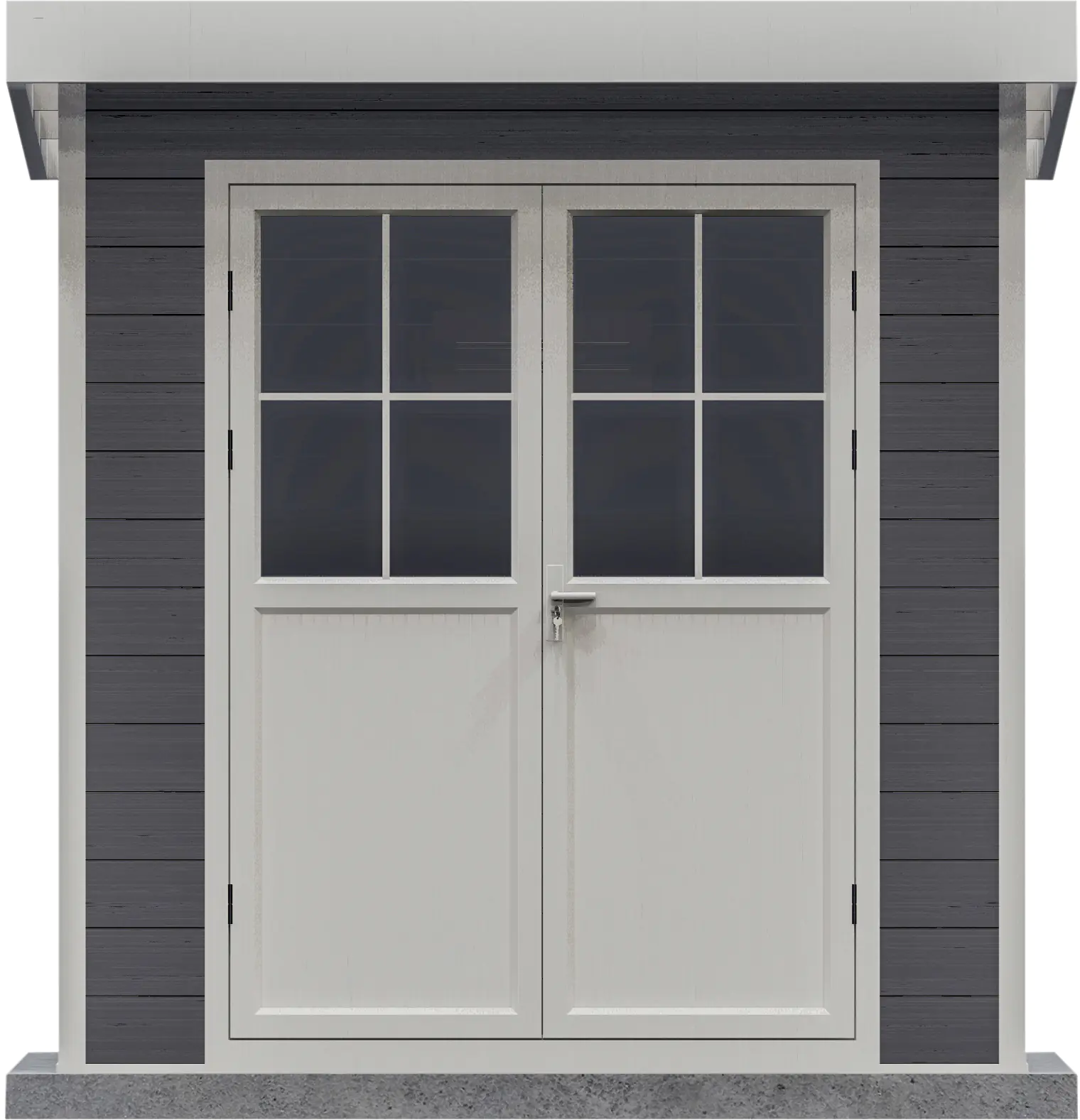 elephant WPC Gartenhaus 230 x 230 cm anthrazit