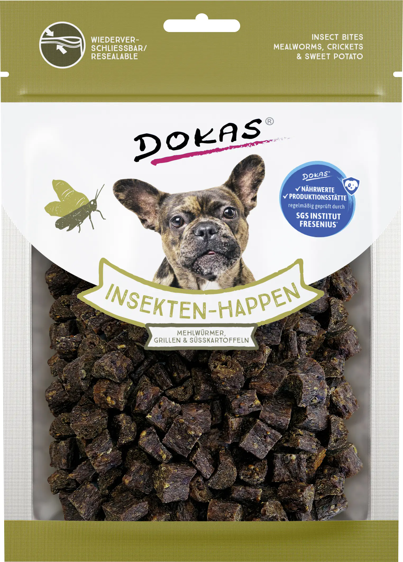 Dokas Insekten-Happen Mehlwürmer Grillen Süßkartoffel 100 g Dokas Insekten-Happen Mehlwürmer Grillen Süßkartoffel 100 g