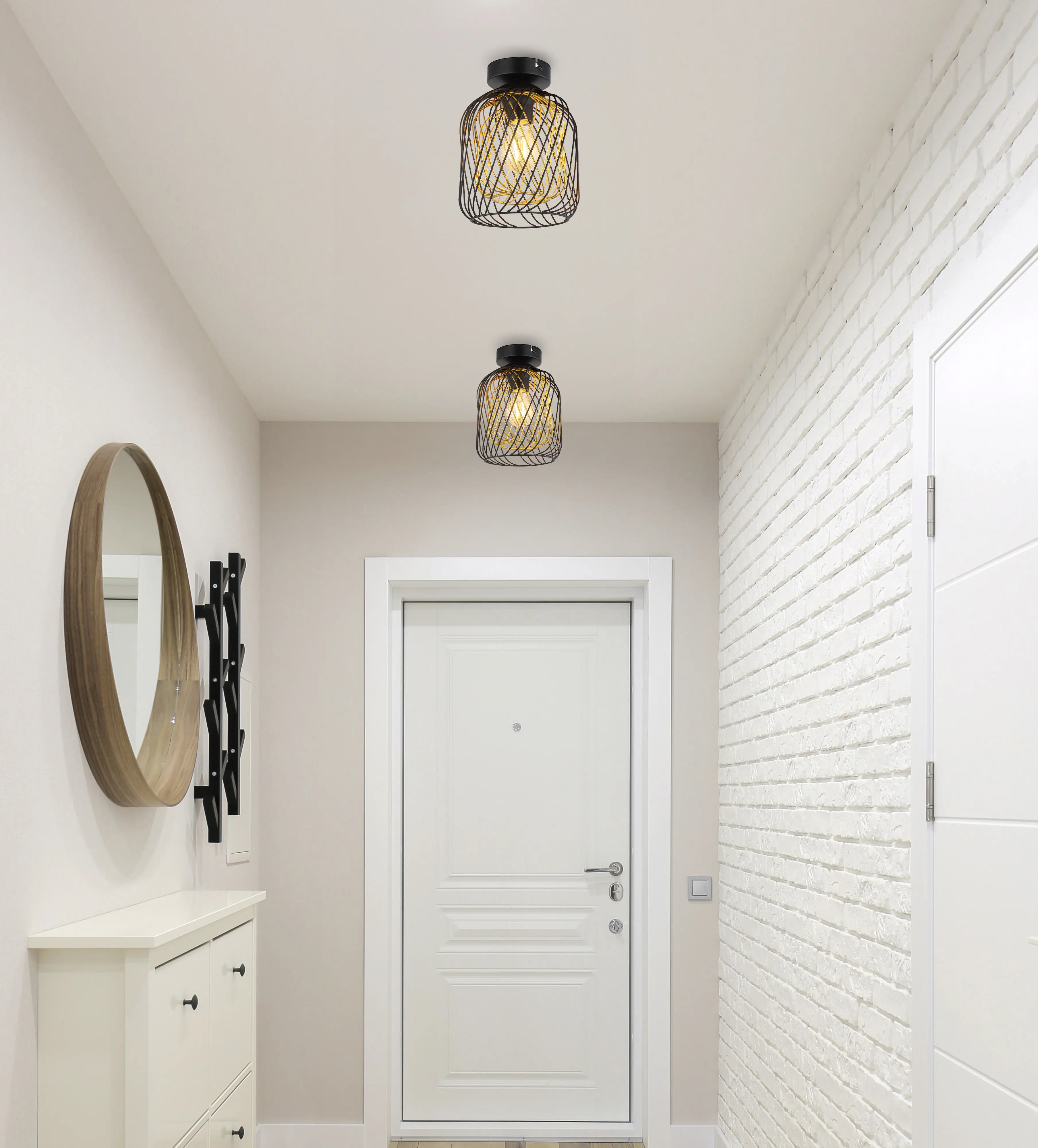 Globo Deckenleuchte Dichti Ø 18 x 24,5 cm schwarz matt